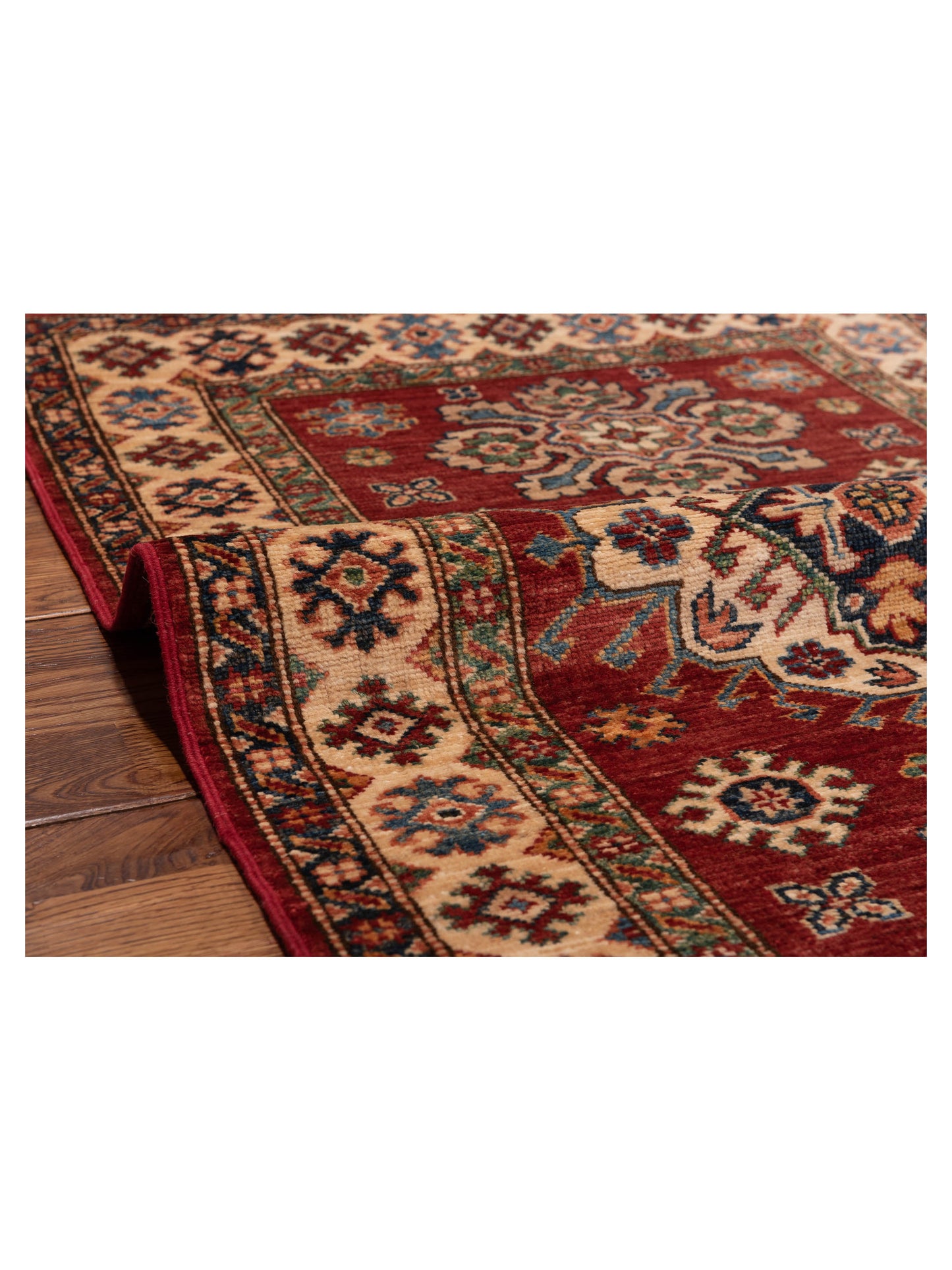 Artisan Kazak 149152 Red Ivory 2.8x4 Hand Knotted Rug