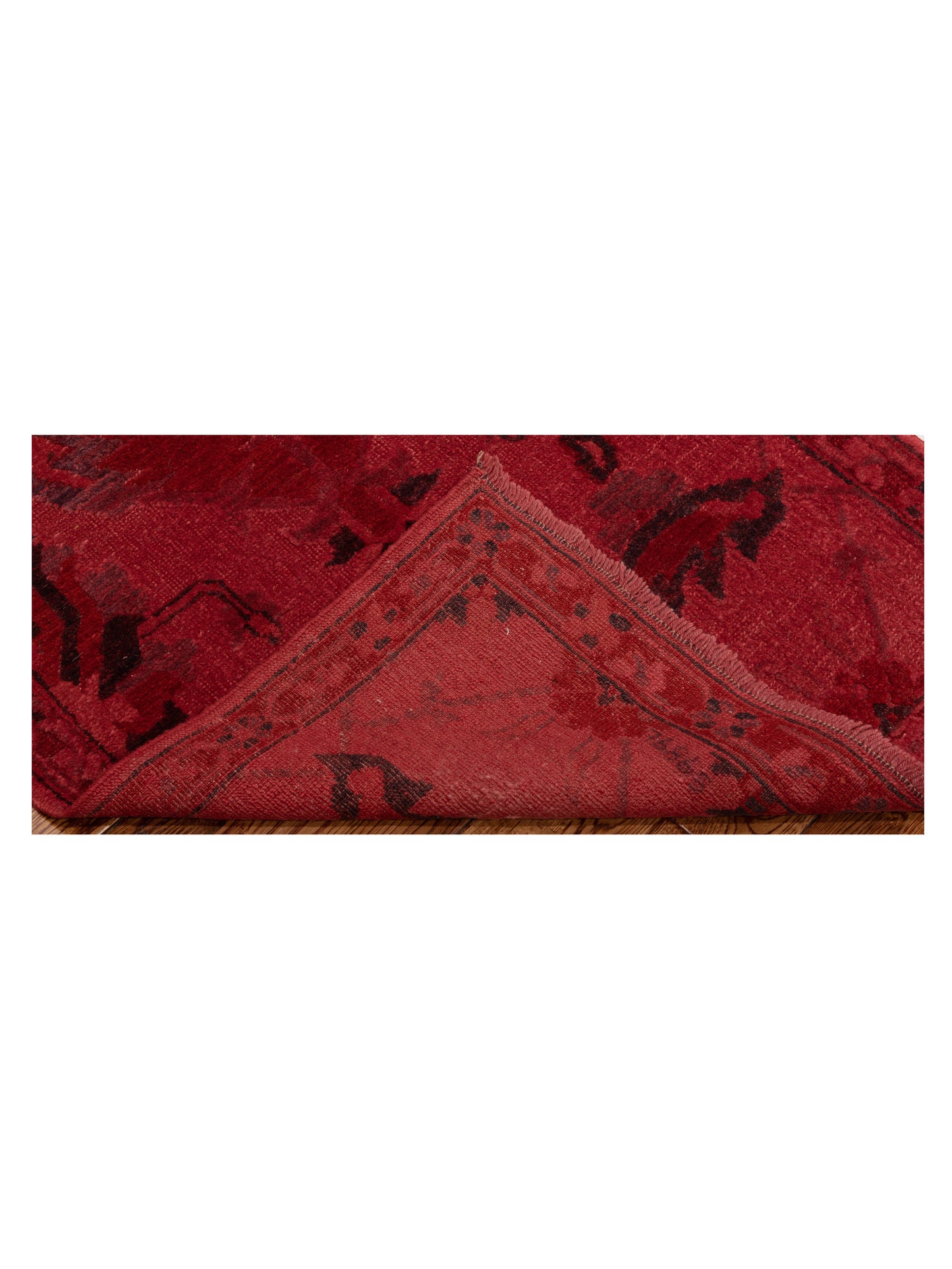 Vintage 76865 Red 2.9x13.6 Hand Knotted Rug