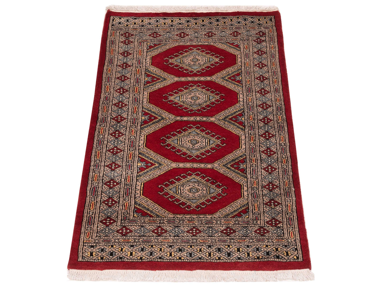 Bokhara 146611 Red Silver 2.7x4.3 Hand Knotted Rug