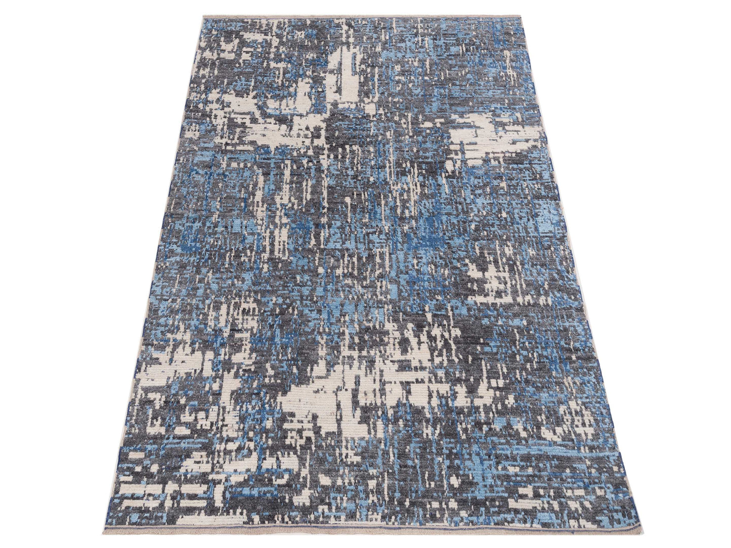 Atlas 150451 Gray Blue 7.11x9.10 Hand Knotted Rug