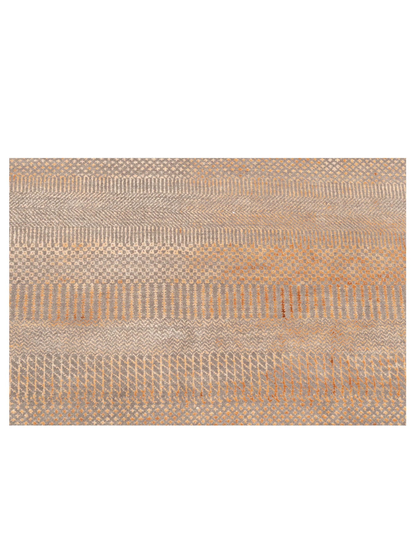 Aurore 120988 Gray Gray 6.1x9.2 Hand Knotted Rug