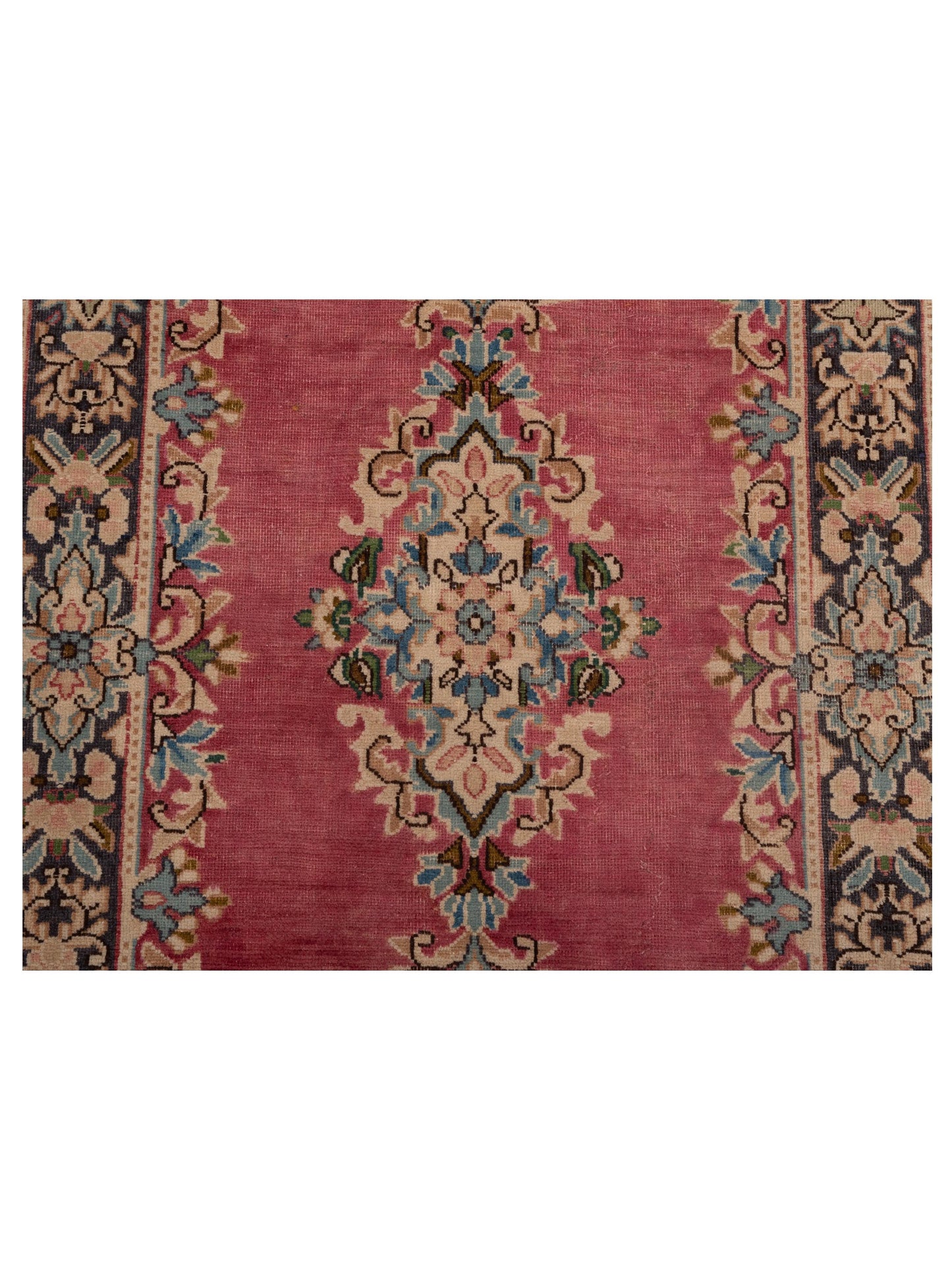 Persian 85783 Pink Brown 2.11x14.2 Hand Knotted Rug