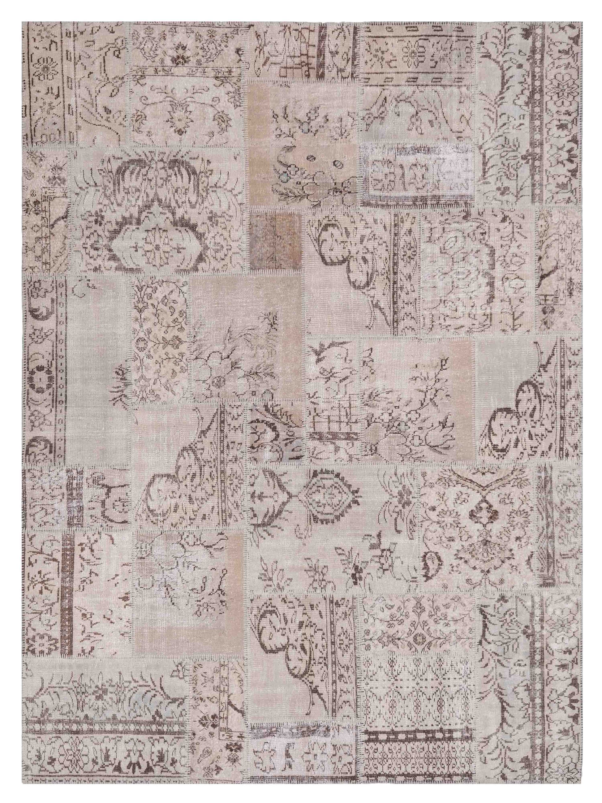 Pasha Turkish Vestige Patchwork  Silver  Contemporary