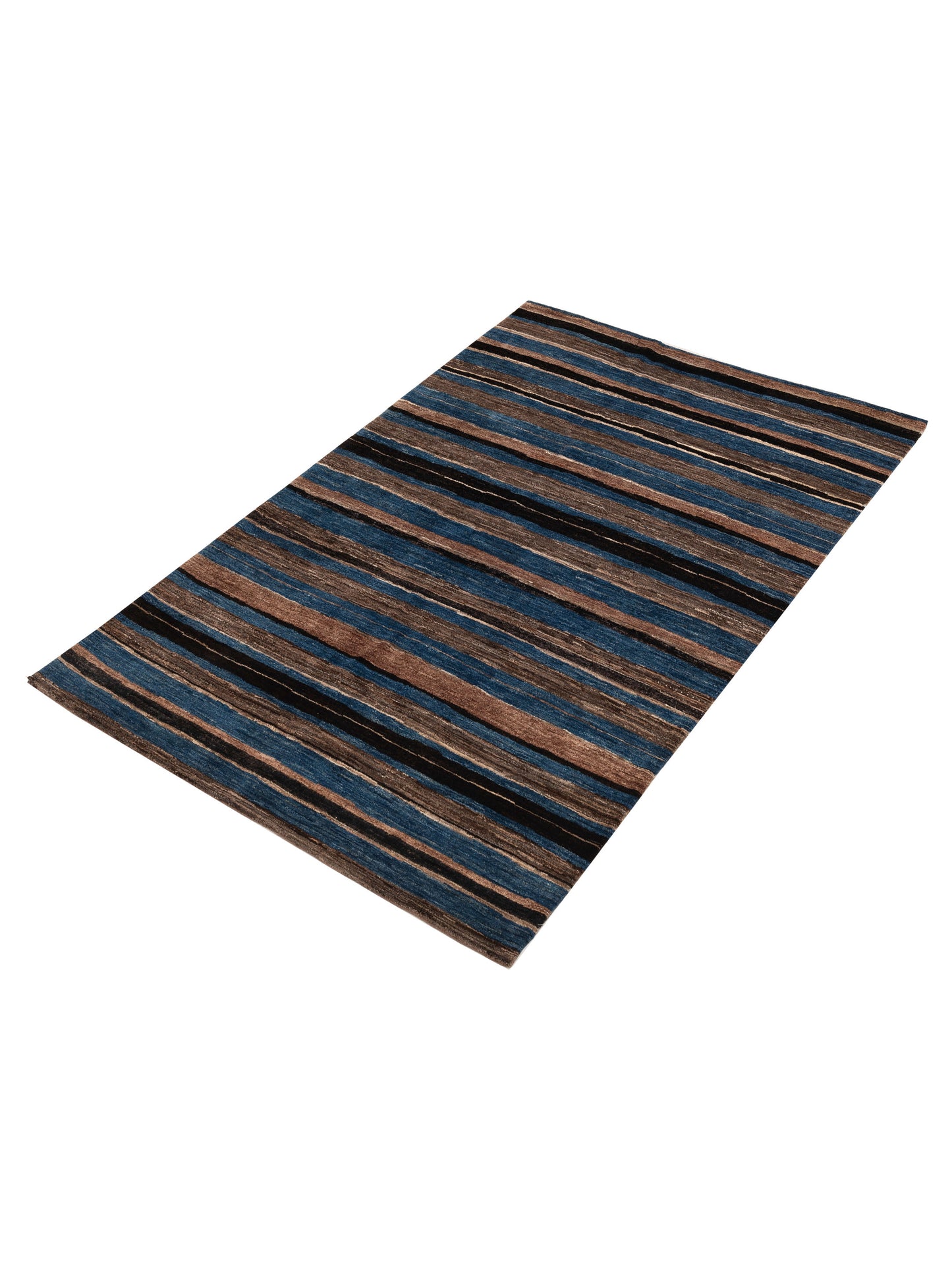 Tibetino 154025 Blue Brown 5.4x8.3 Hand Knotted Rug