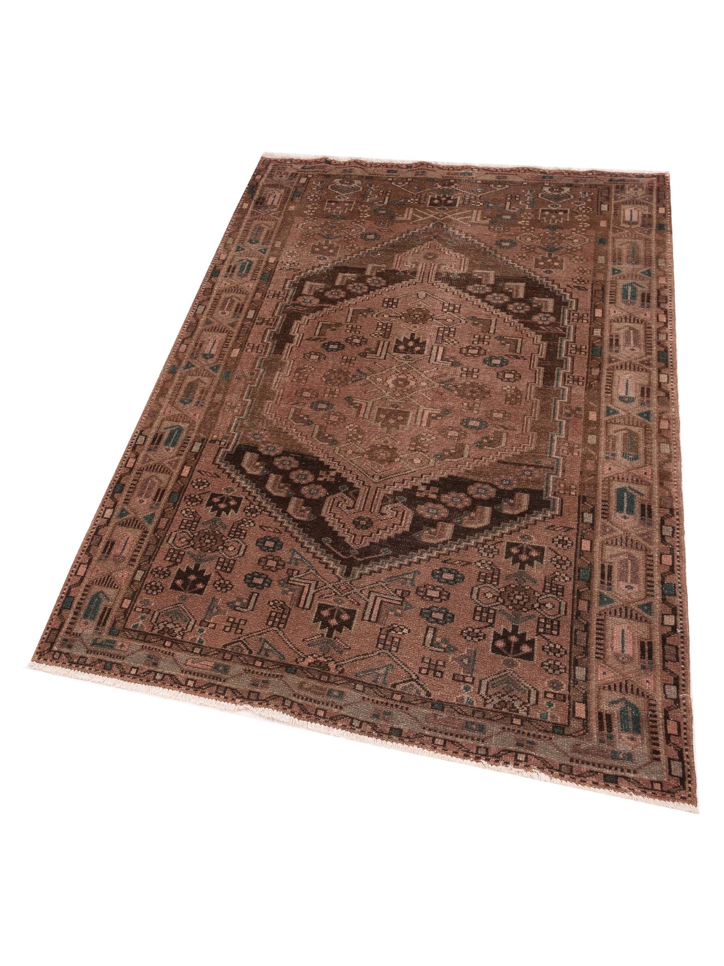 Persian 147699 Brown Brown 4.9x7.7 Hand Knotted Rug
