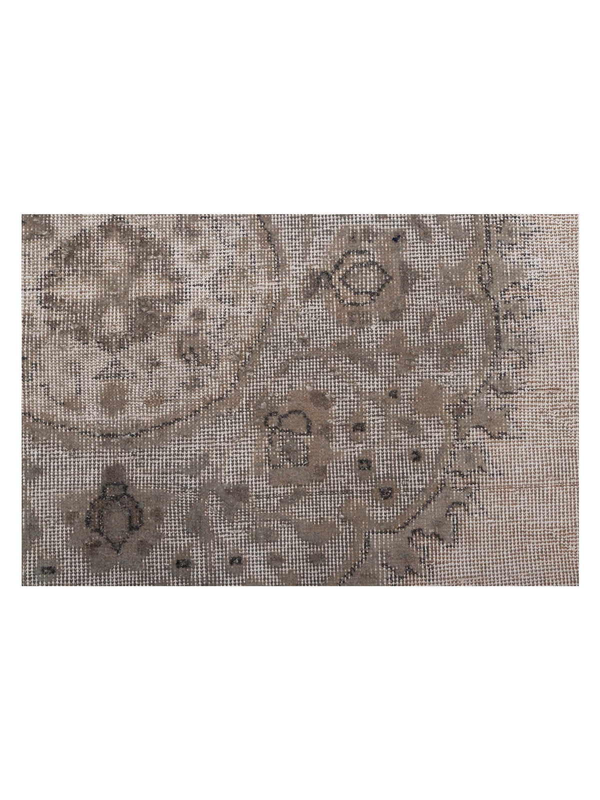 Vintage 122700 Light Gray 7.3x11.1 Hand Knotted Rug