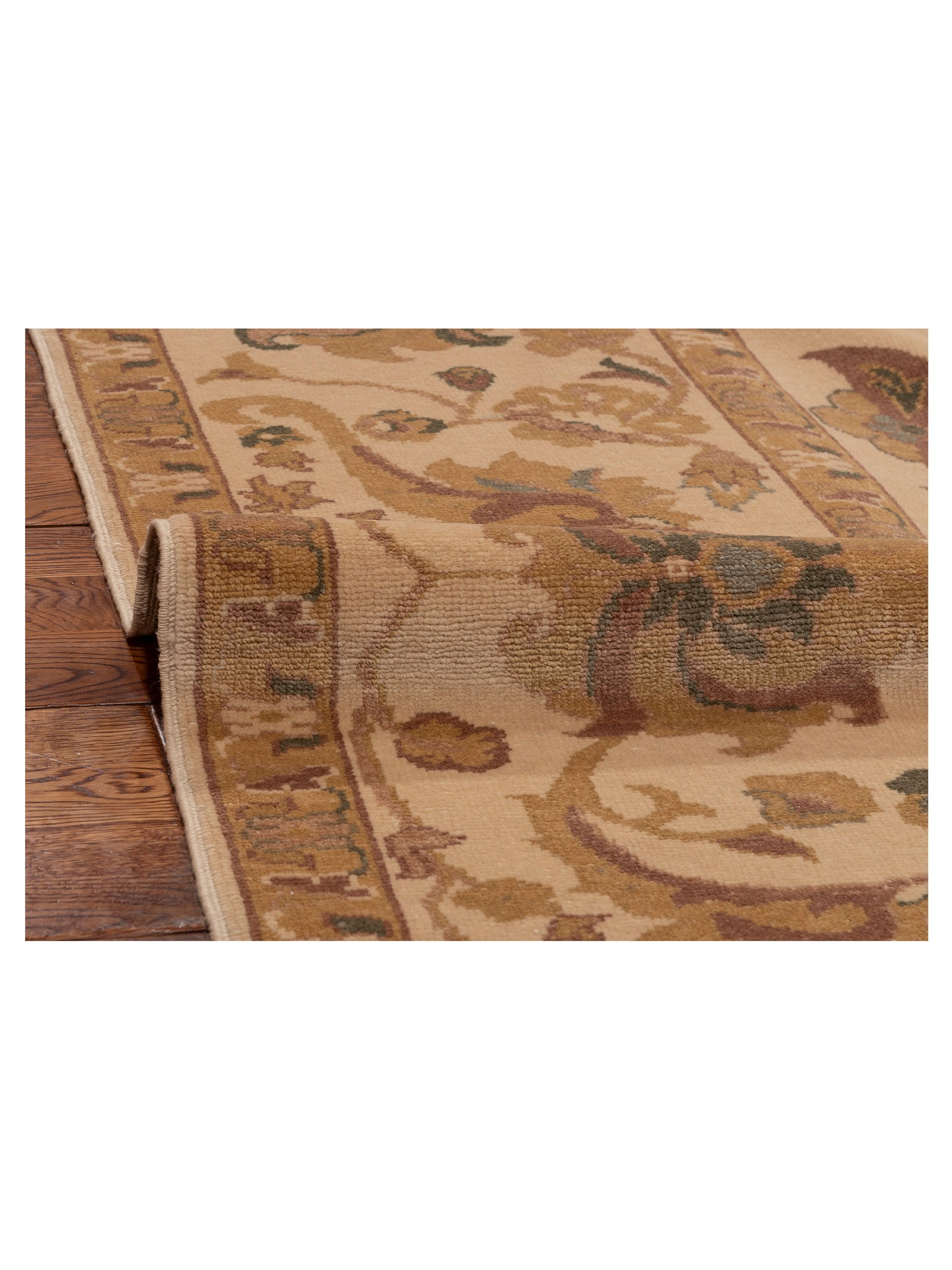Antique Loom 108183 Ivory Ivory 10.2x14 Hand Knotted Rug