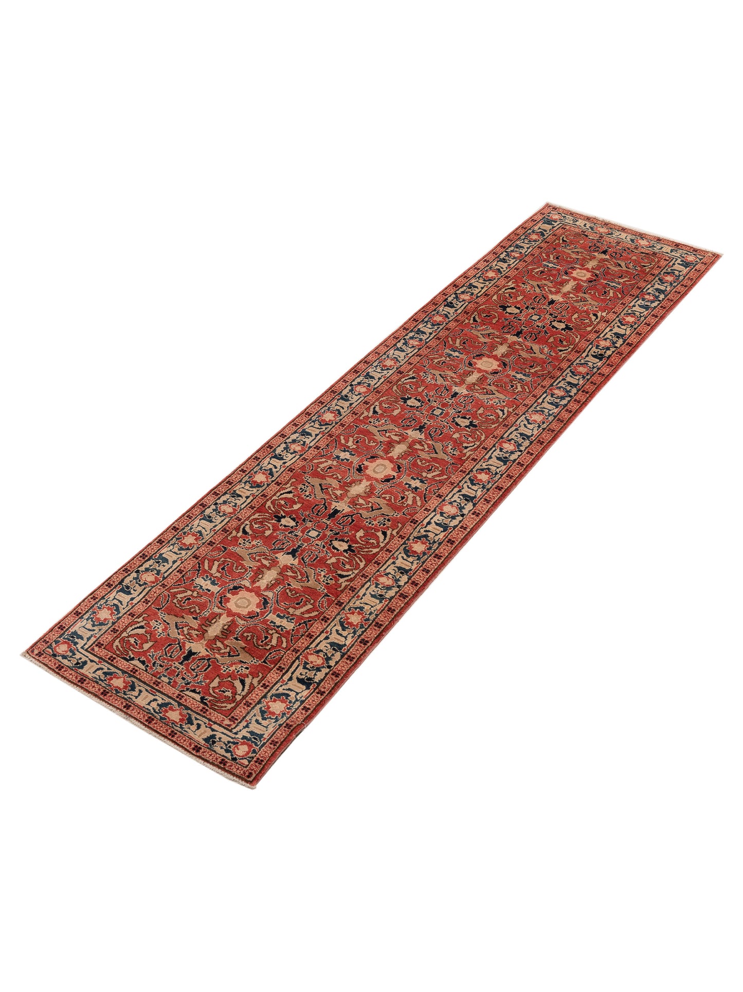 Elvan Emre Red Ivory 2.6x9.2 Hand Knotted Rug