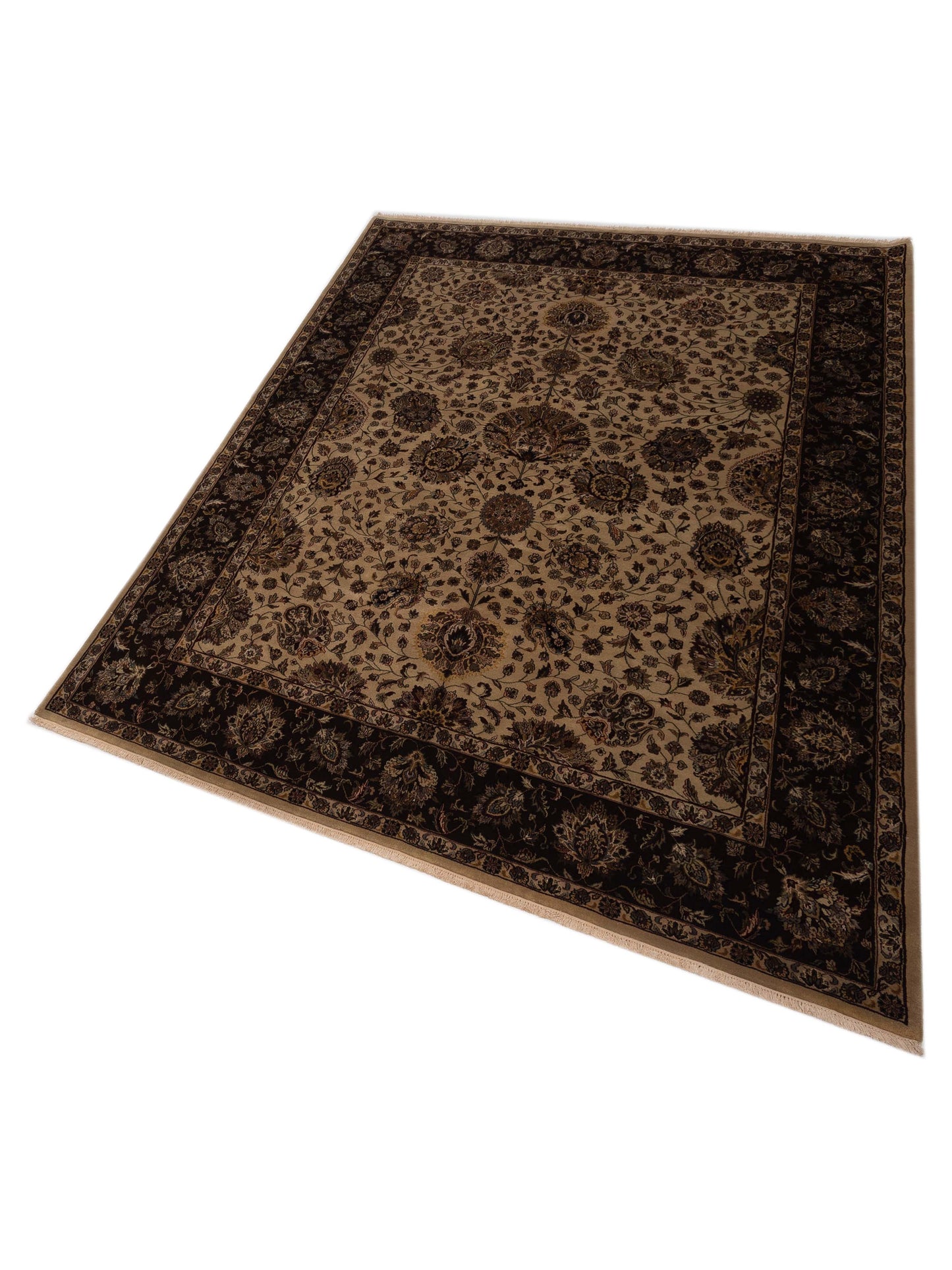 Sivas 109428 Beige Brown 8x10.1 Hand Knotted Rug