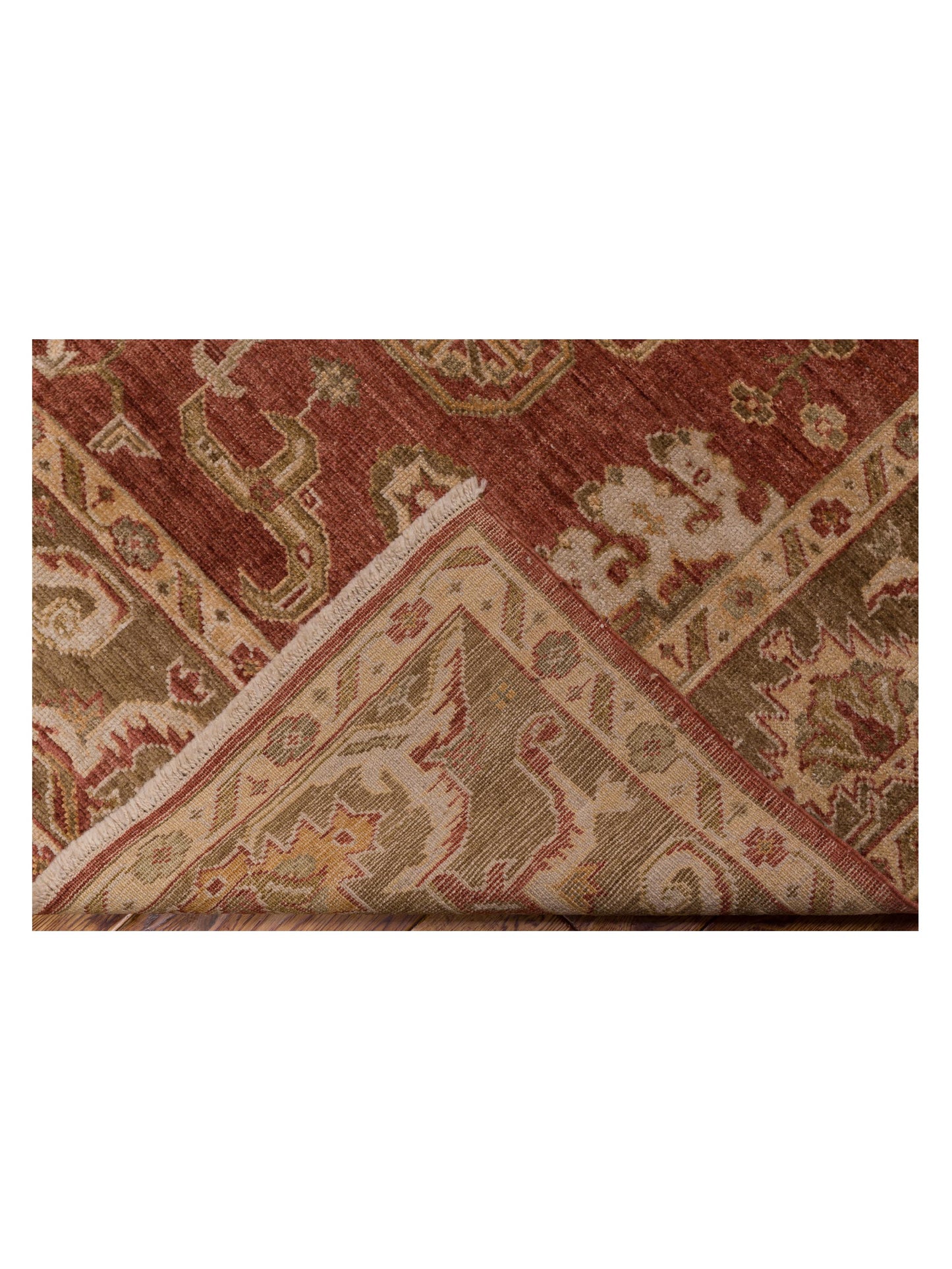 Angora Oushak 125539 Rust Brown 7.10x8.10 Hand Knotted Rug