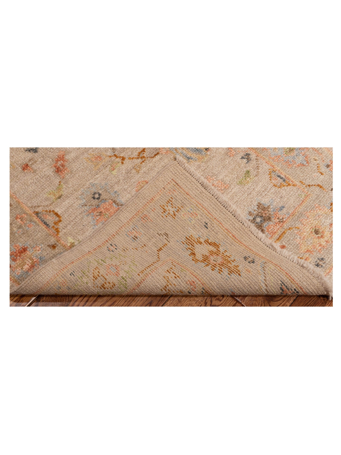 Angora Oushak 150400 Beige Brown 2.7x15.5 Hand Knotted Rug