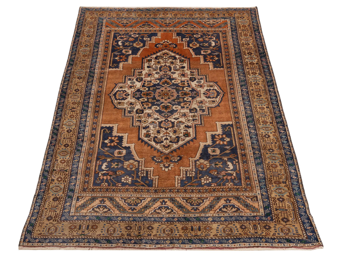 Old Anatolian 154124 Brown Brown 5.5x9.5 Hand Knotted Rug