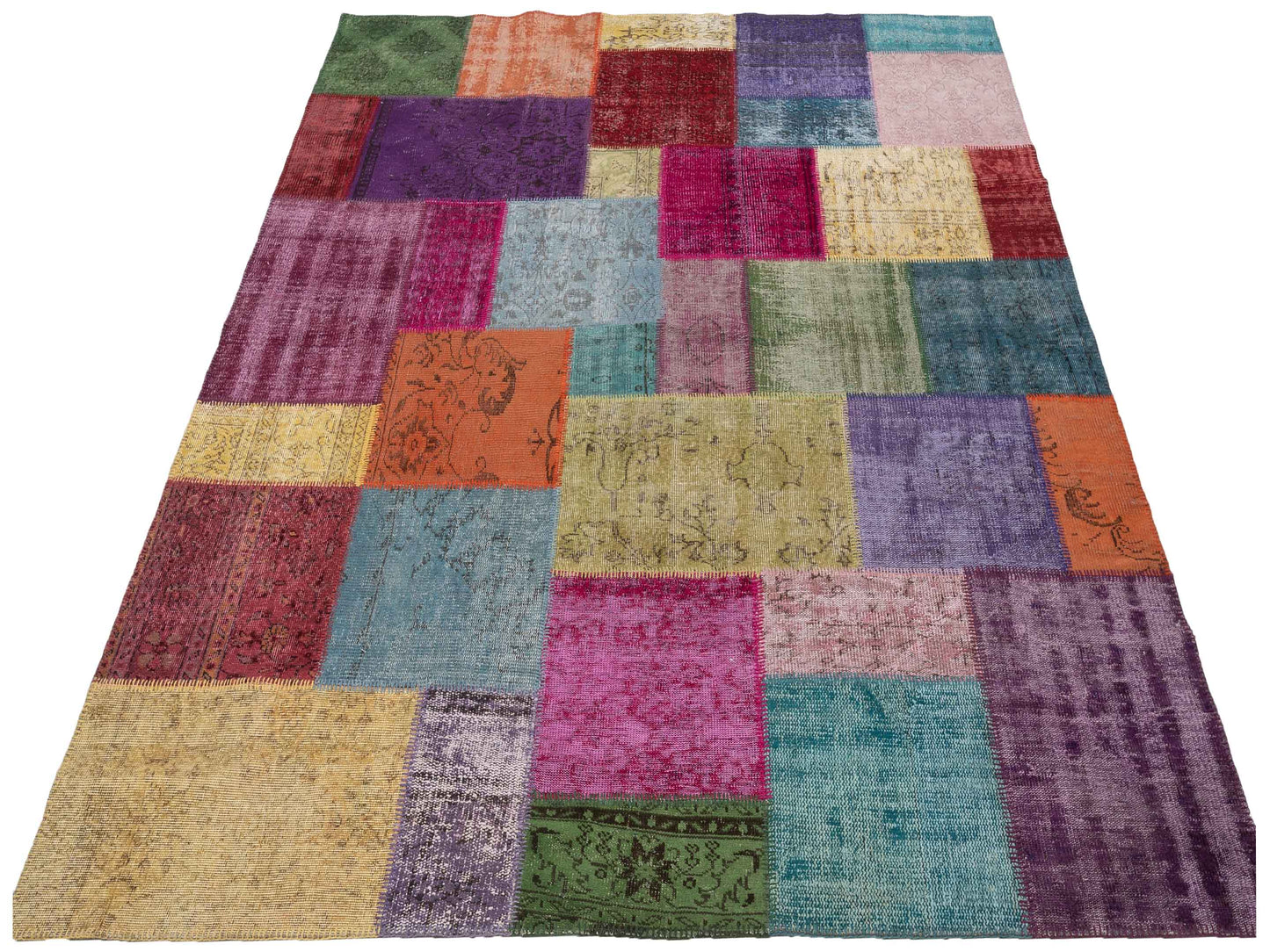 Turkish Vestige Patchwork 142749 Multi 8.3x9.11 Hand Knotted Rug