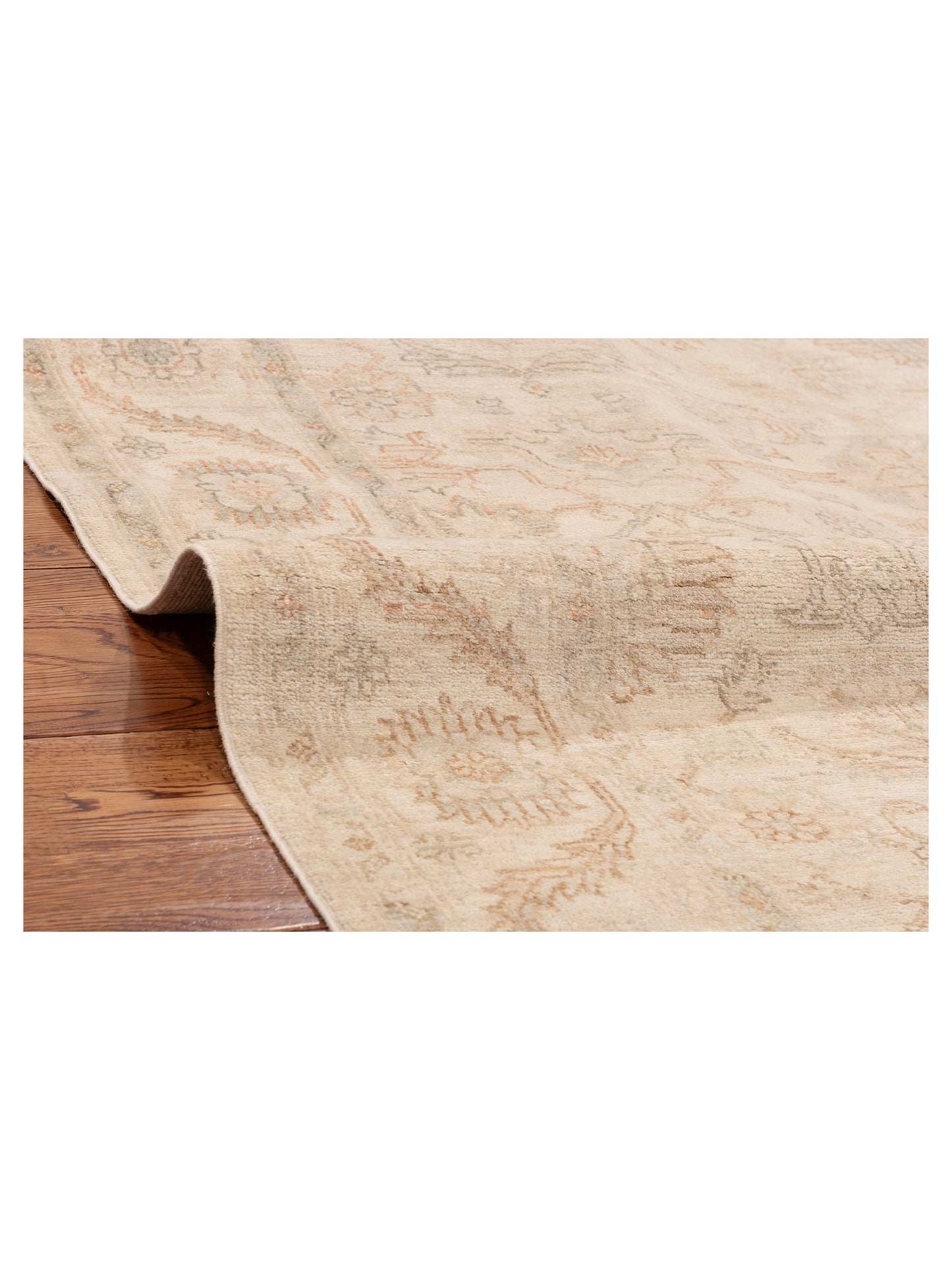 Laila 115251 Ivory Ivory 4.10x6.9 Hand Knotted Rug