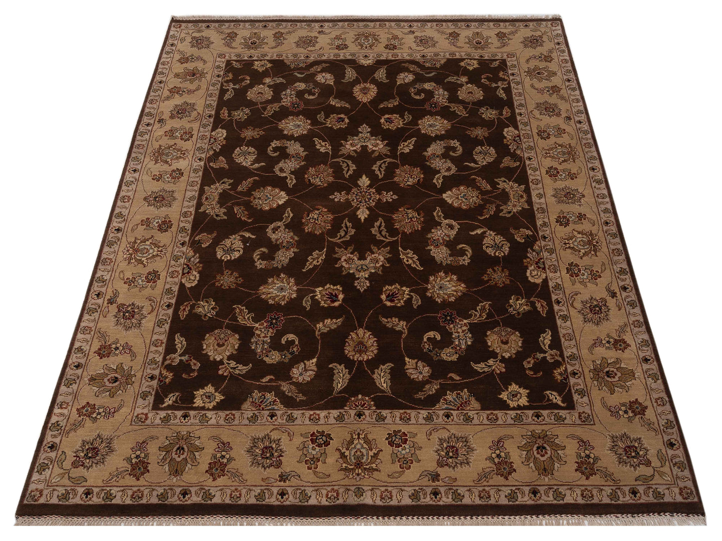 Royal 95474 Brown Gold 8x10 Hand Knotted Rug