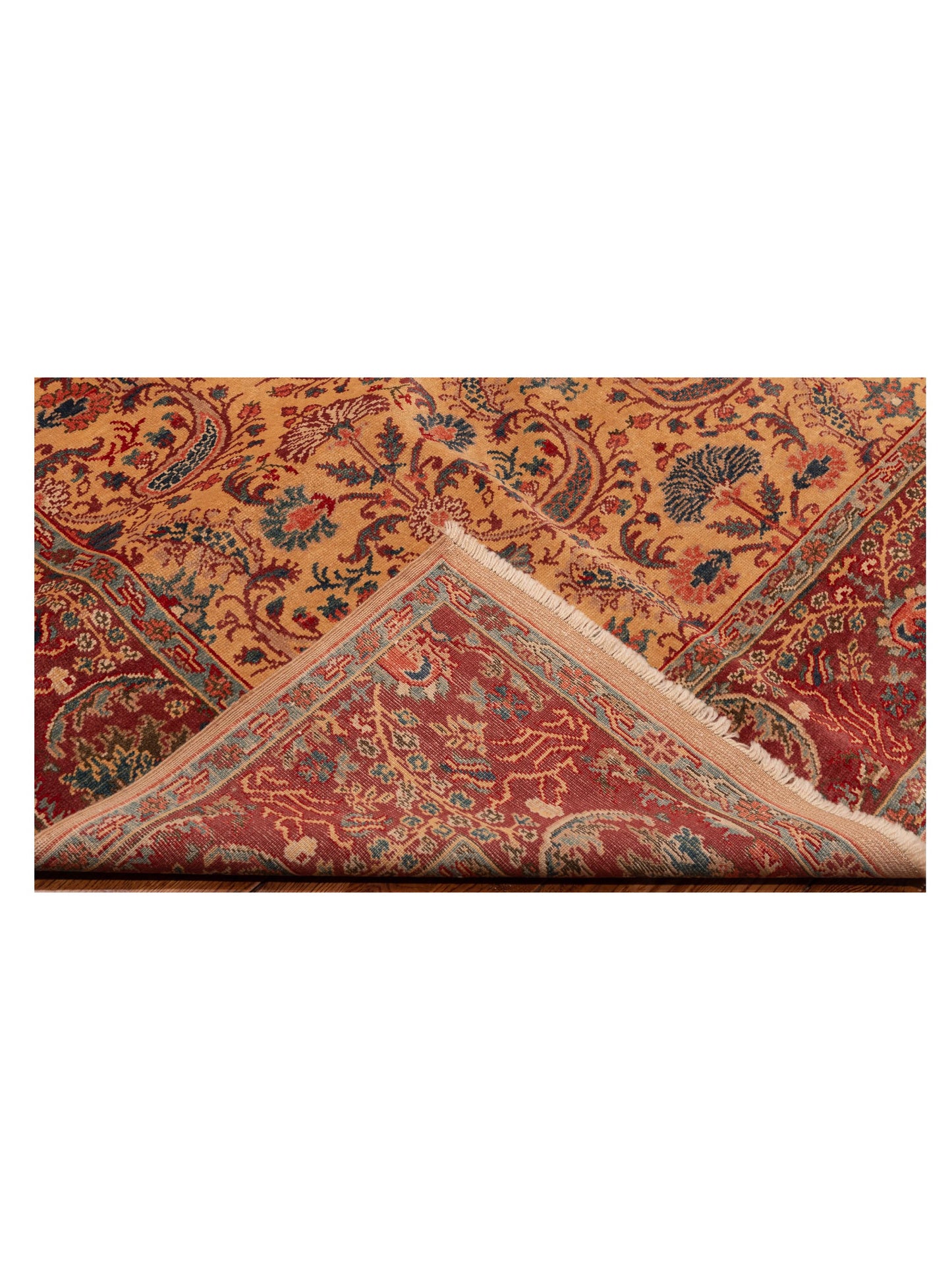Antique Loom 147423 Gold Rust 6.9x8.4 Hand Knotted Rug