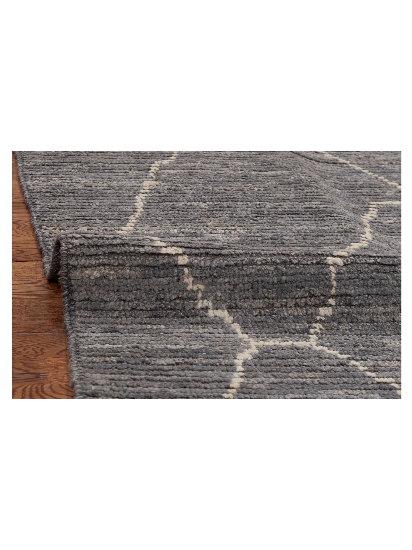 Berber Efes Gray Ivory 5.8x8.3 Hand Knotted Rug