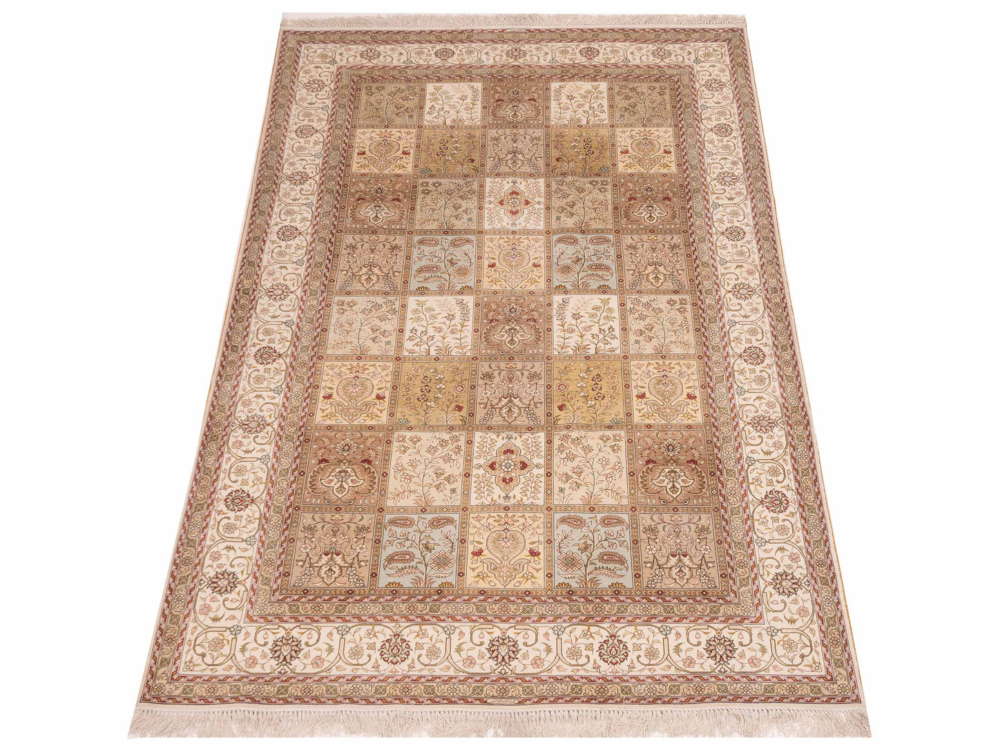 Pure Silk 114462 Multi 4.10x8 Hand Knotted Rug