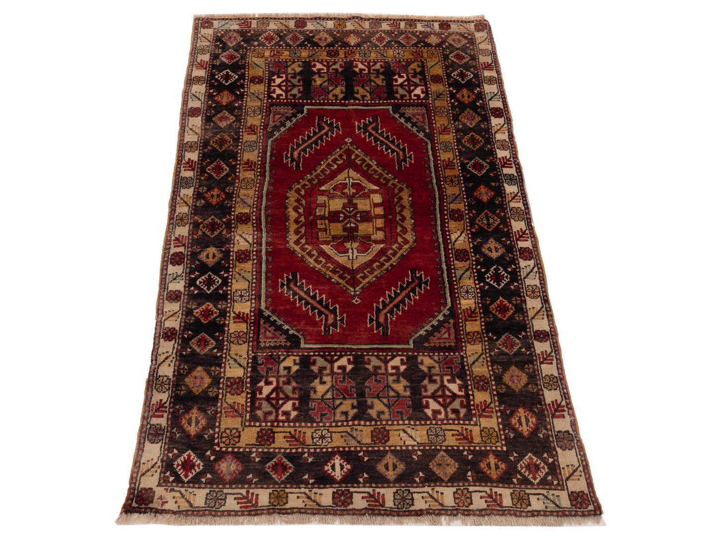 Old Anatolian 148518 Red Brown 3.4x5.9 Hand Knotted Rug