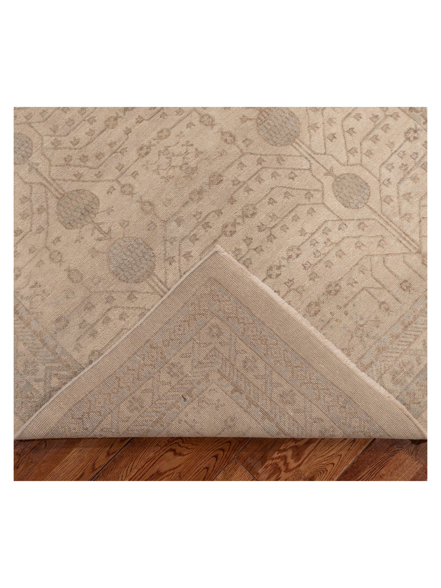 Stella 124382 Ivory Ivory 5x8 Hand Knotted Rug