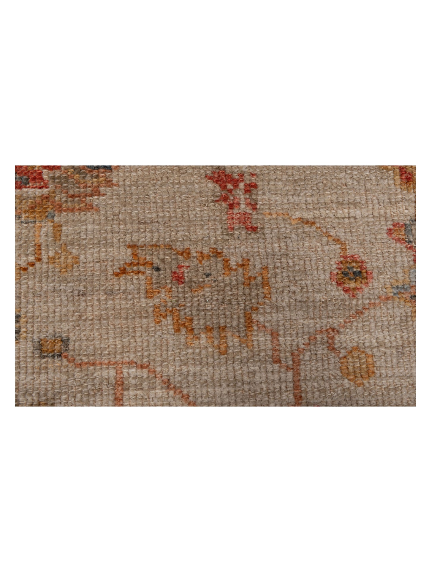 Angora Oushak 146499 Ivory Ivory 2.7x13.6 Hand Knotted Rug