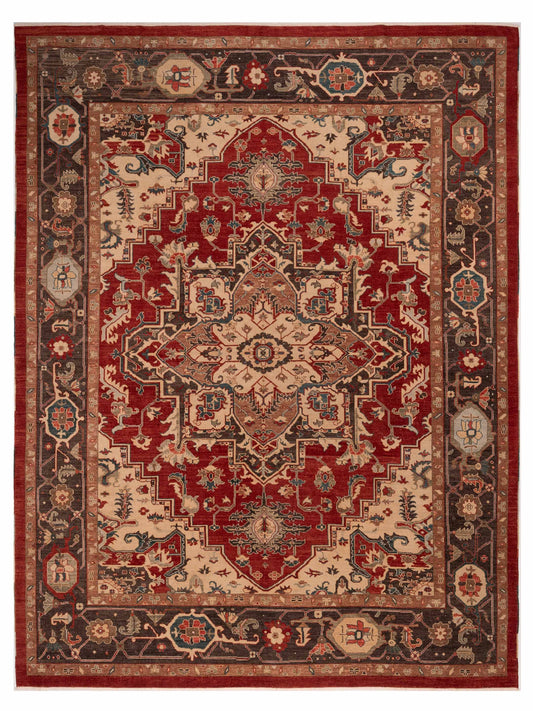 Anadol Angora Oushak  Red Dark Brown Traditional