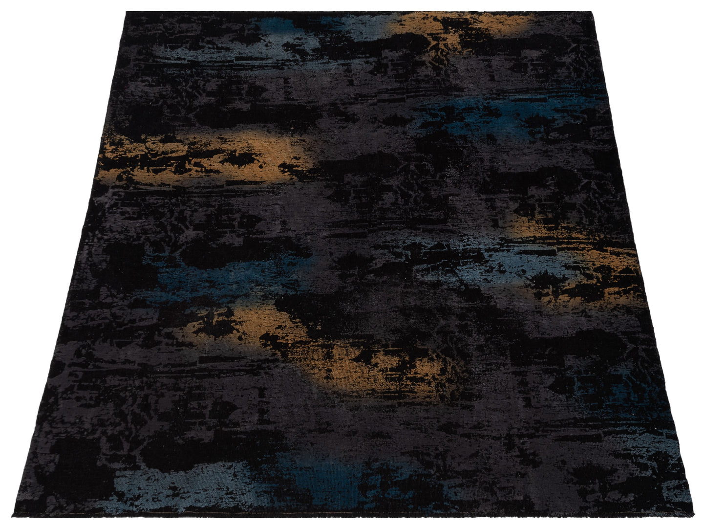 Vintage 111534 Black 8.3x8.7 Hand Knotted Rug