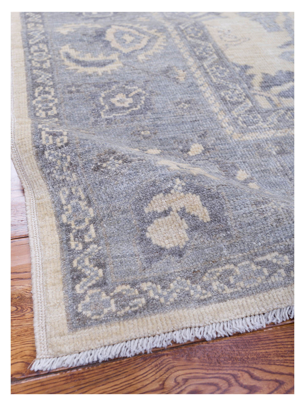 Anadol Oushak 126014 Ivory Gray 8.1x9.9 Hand Knotted Rug