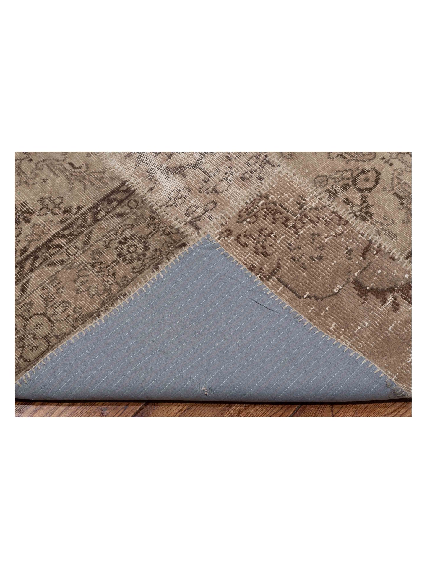 Turkish Vestige Patchwork 111013 Silver 8.2x9.10 Hand Knotted Rug