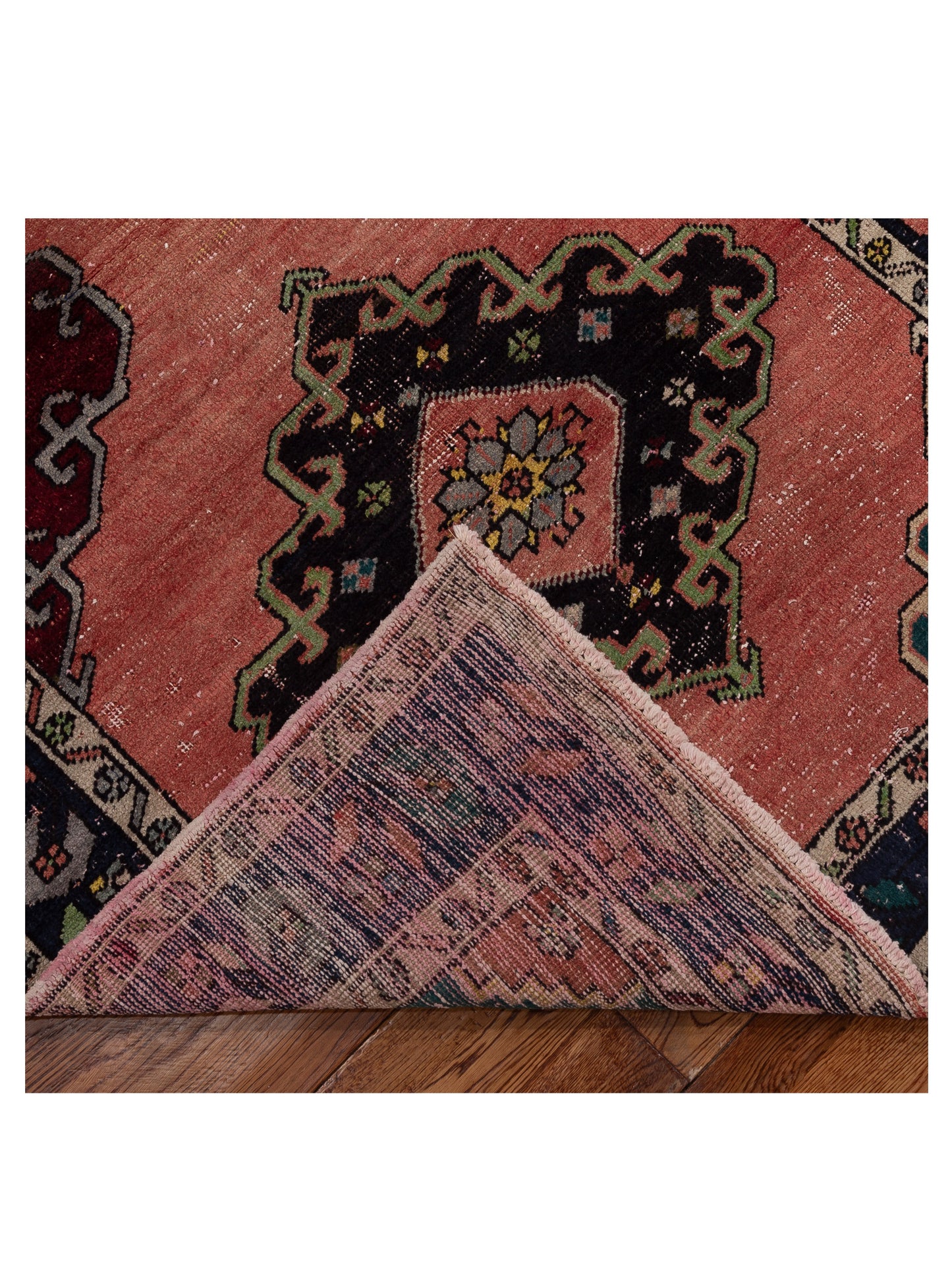 Old Anatolian 154172 Pink Purple 3.9x6.3 Hand Knotted Rug
