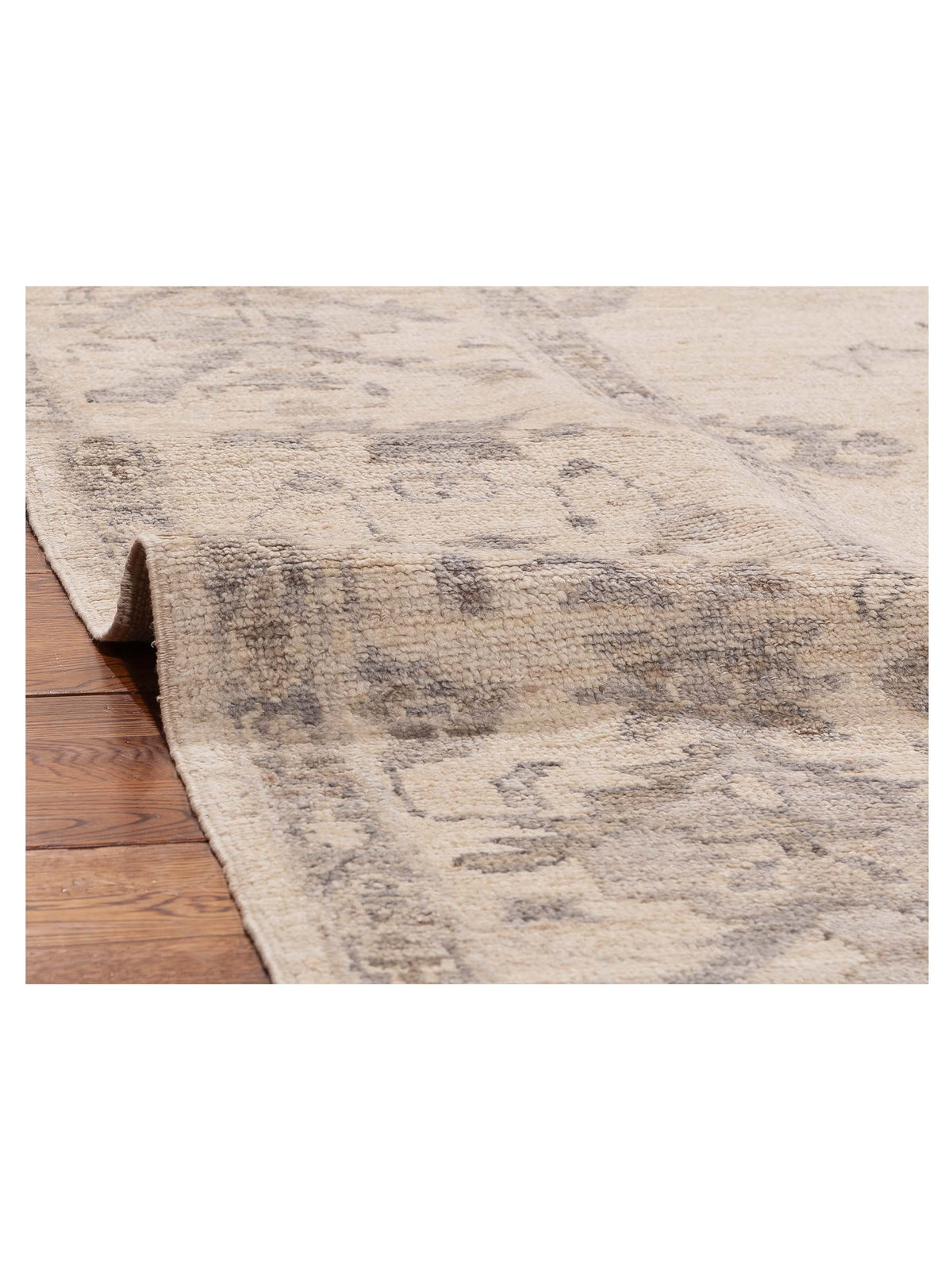 Angora Oushak 156129 Ivory Ivory 10.1x13.8 Hand Knotted Rug