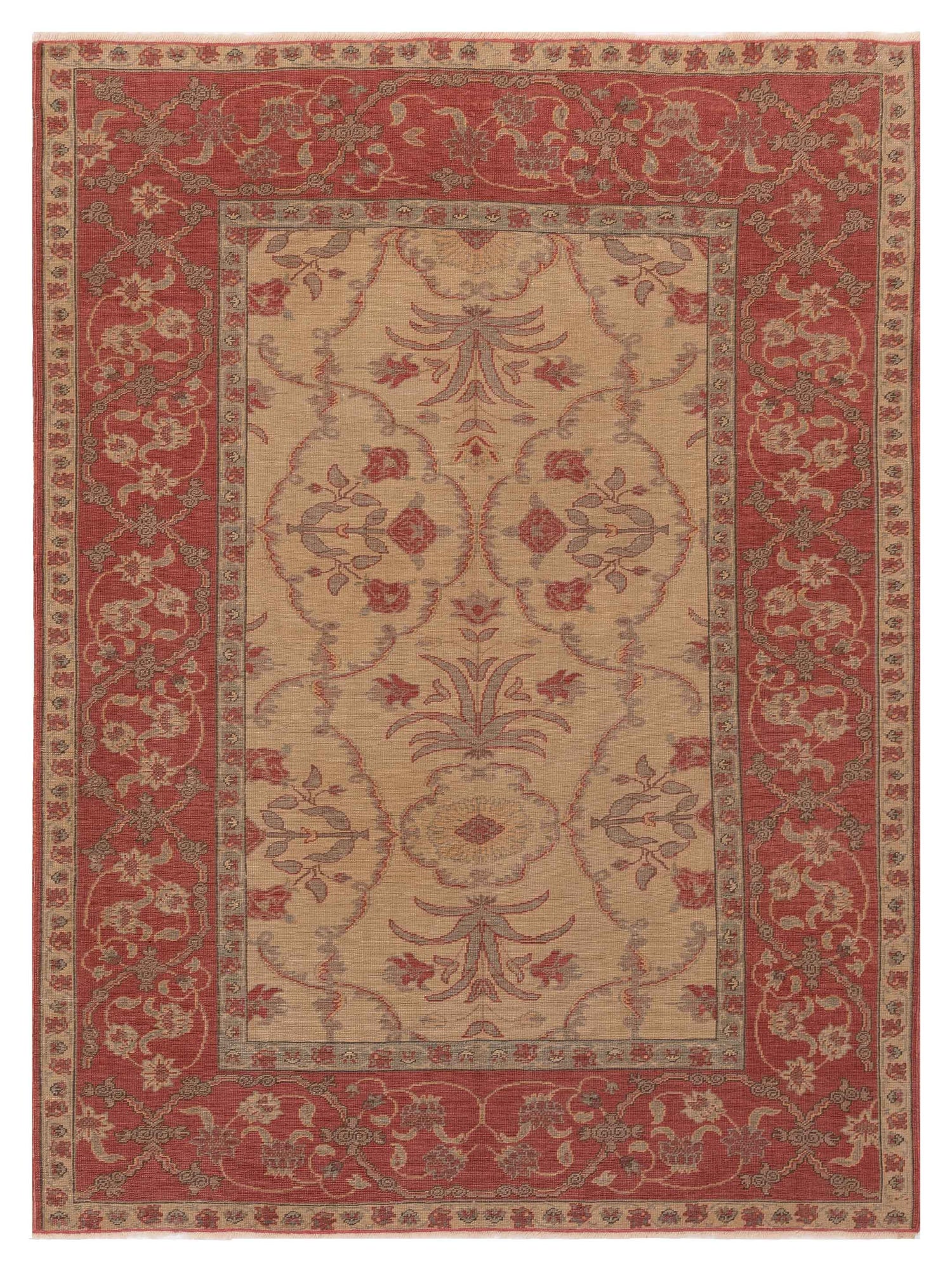 Pasha Antique Loom  Ivory Rust Traditional