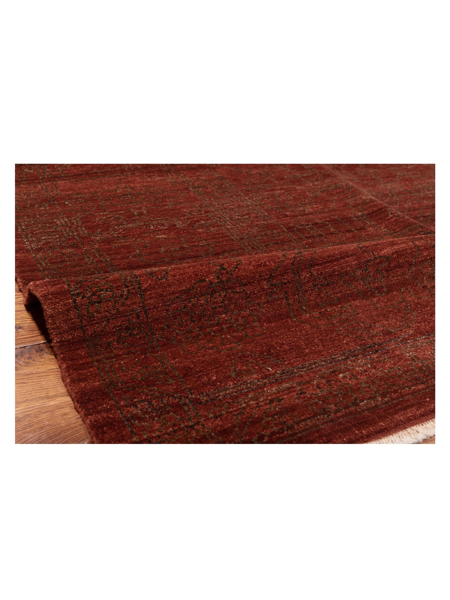 Defne Limos Red Red 9.3x11.10 Hand Knotted Rug