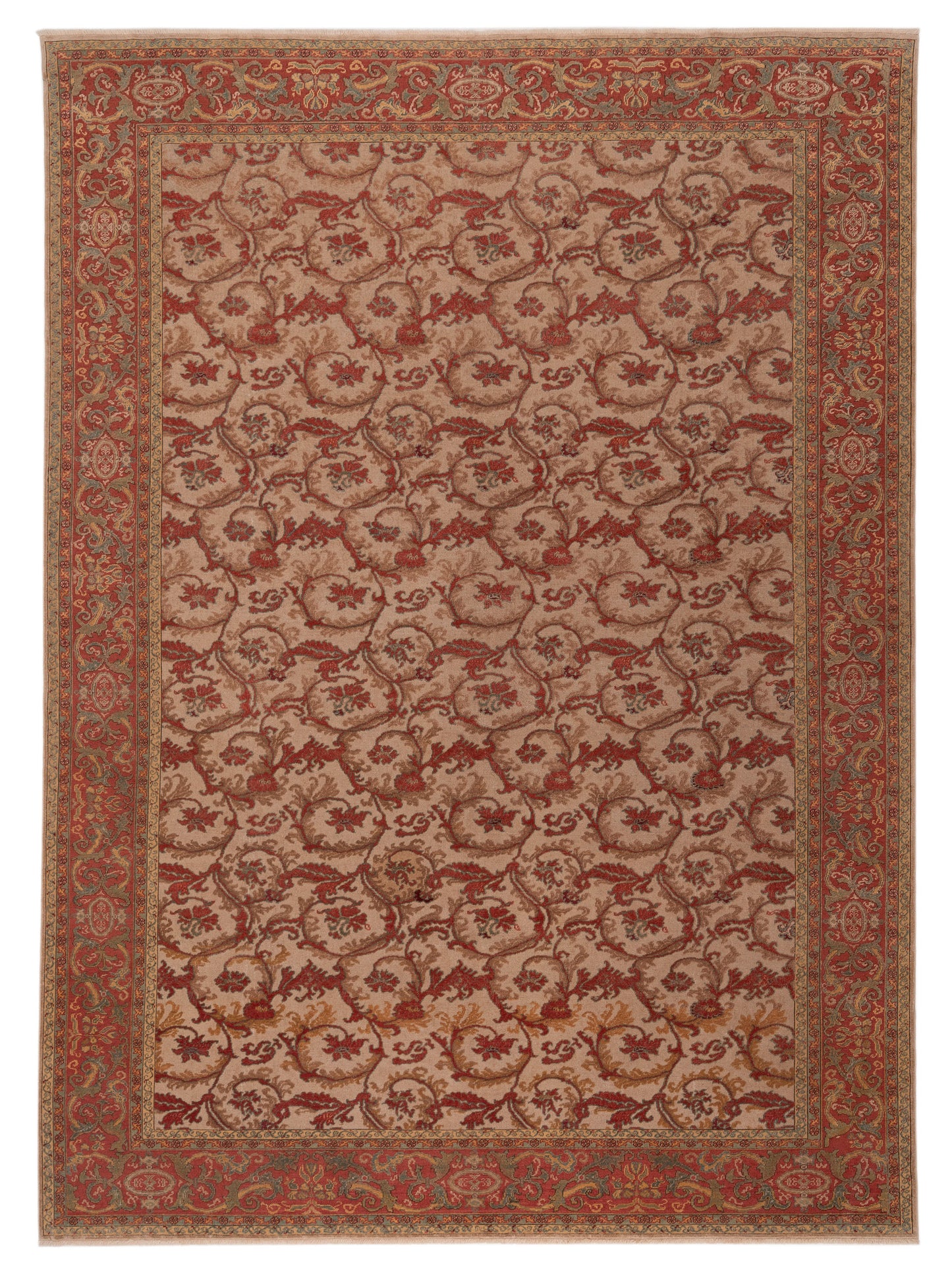 Pasha Antique Loom  Beige Rust Transitional