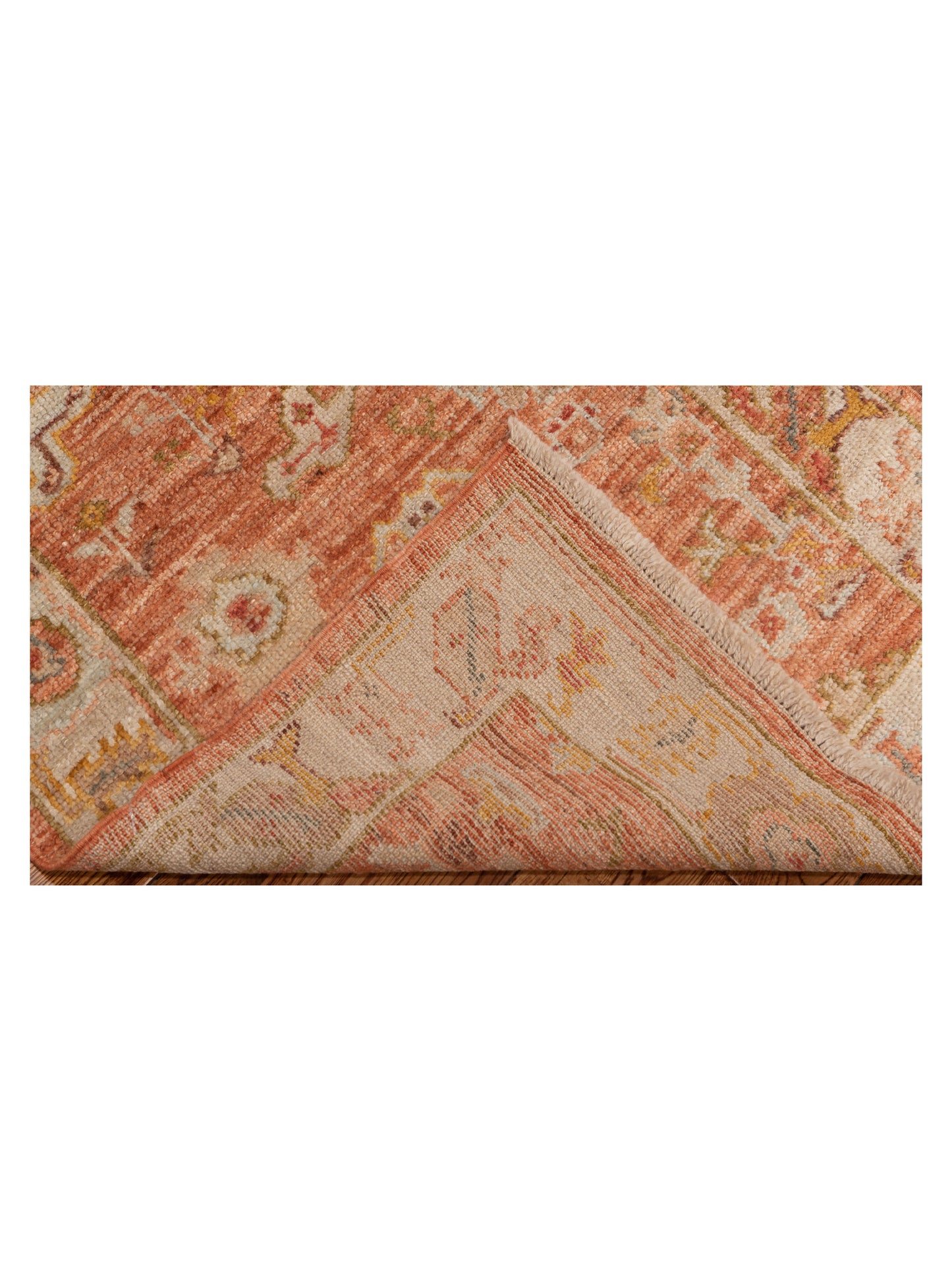 Angora Oushak 149500 Pink Ivory 2.8x11.6 Hand Knotted Rug