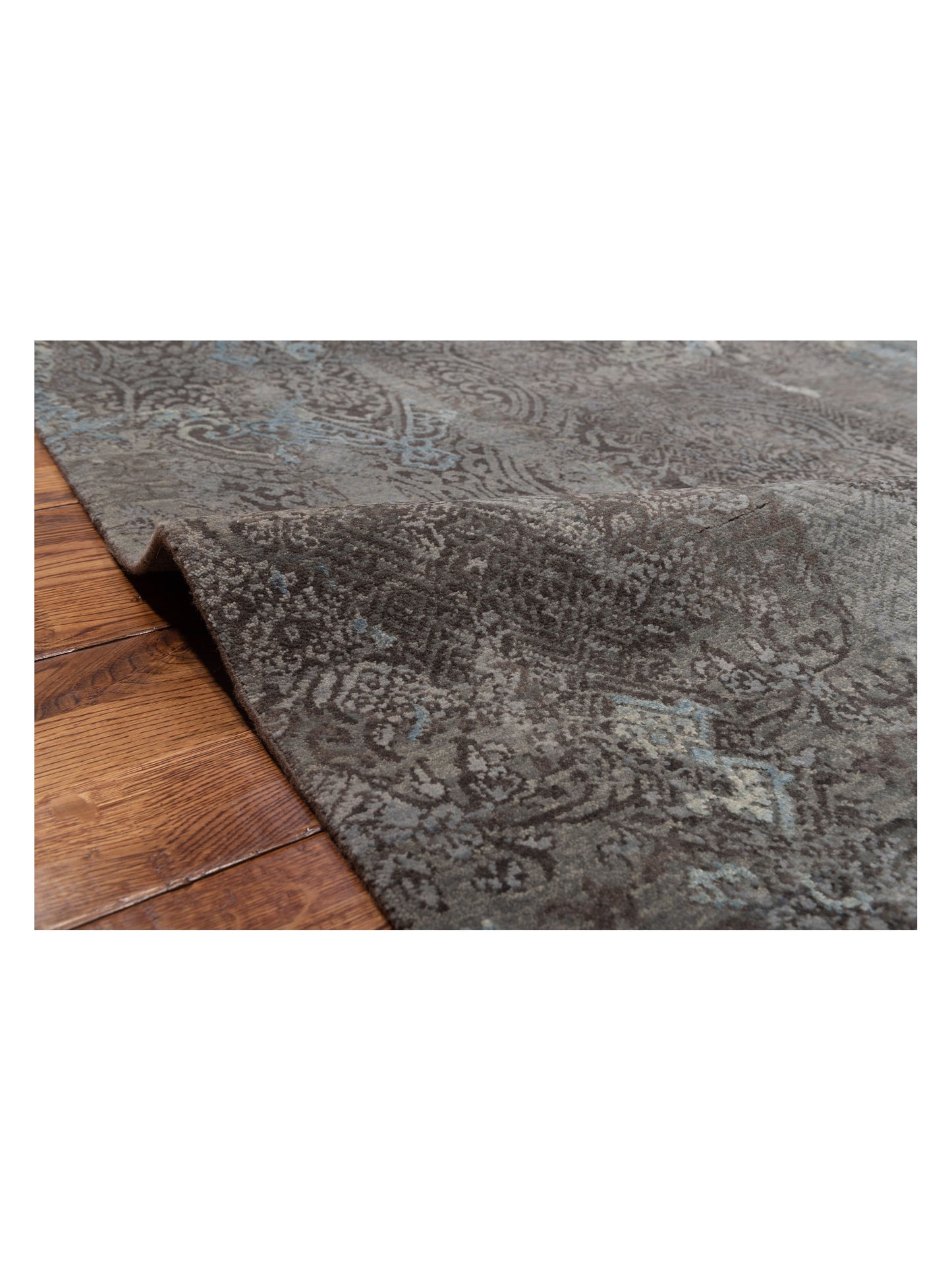 Mastersilk 127399 Gray 7.10x9.10 Hand Knotted Rug