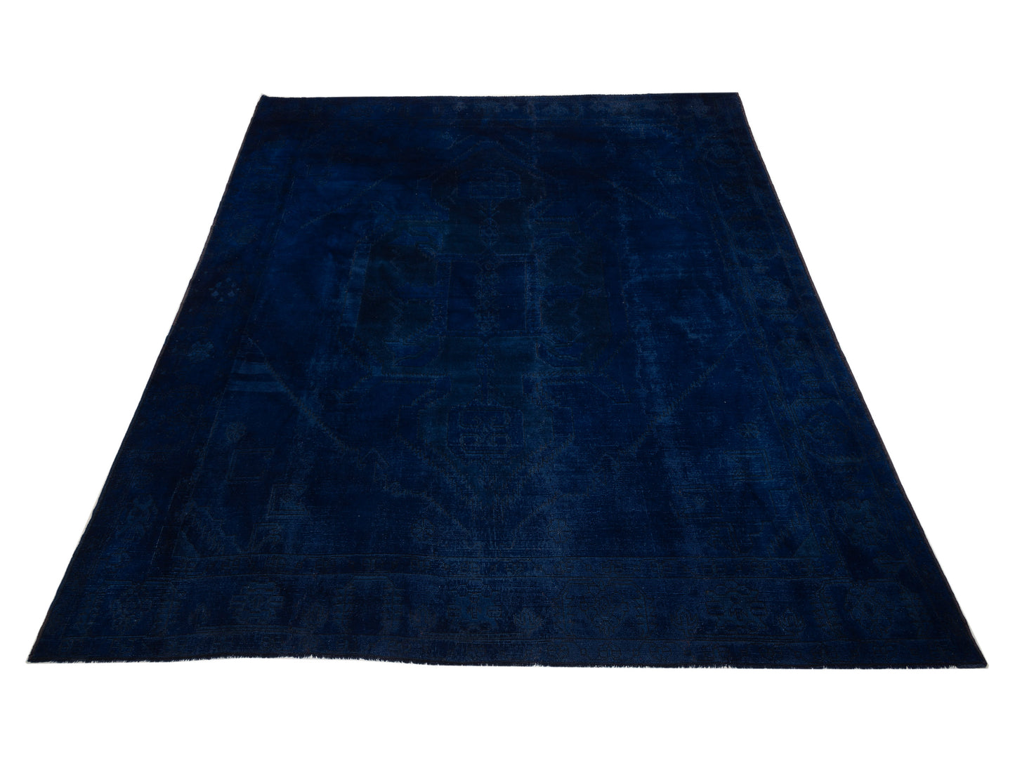 Vintage 79880 Indigo 13x15.3 Hand Knotted Rug