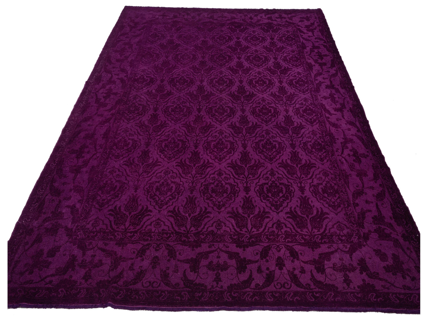 Color Bouquet 107874 Purple Purple 10.4x13.10 Hand Knotted Rug