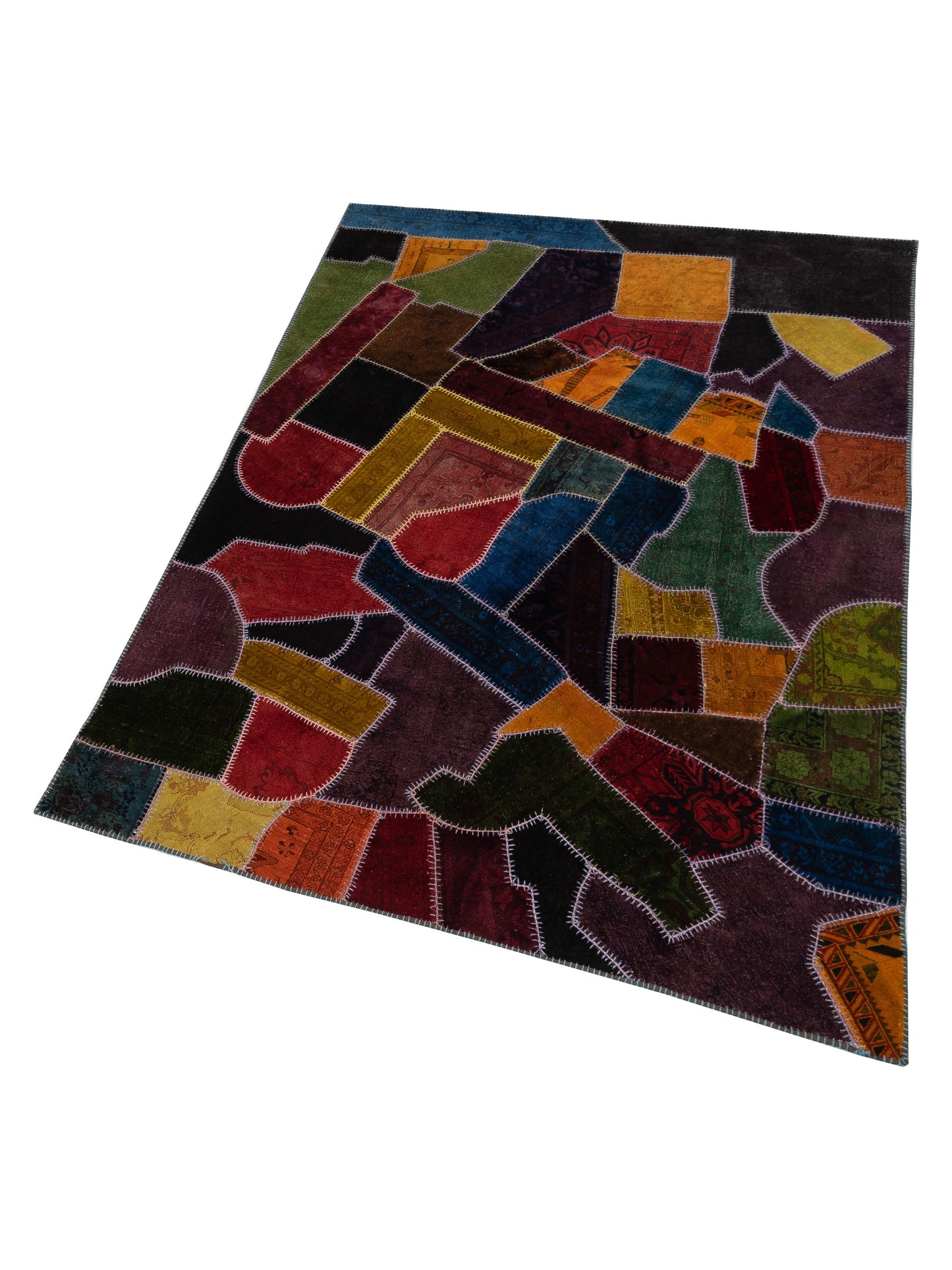 Turkish Vestige Patchwork 114236 Multi 8x11.6 Hand Knotted Rug