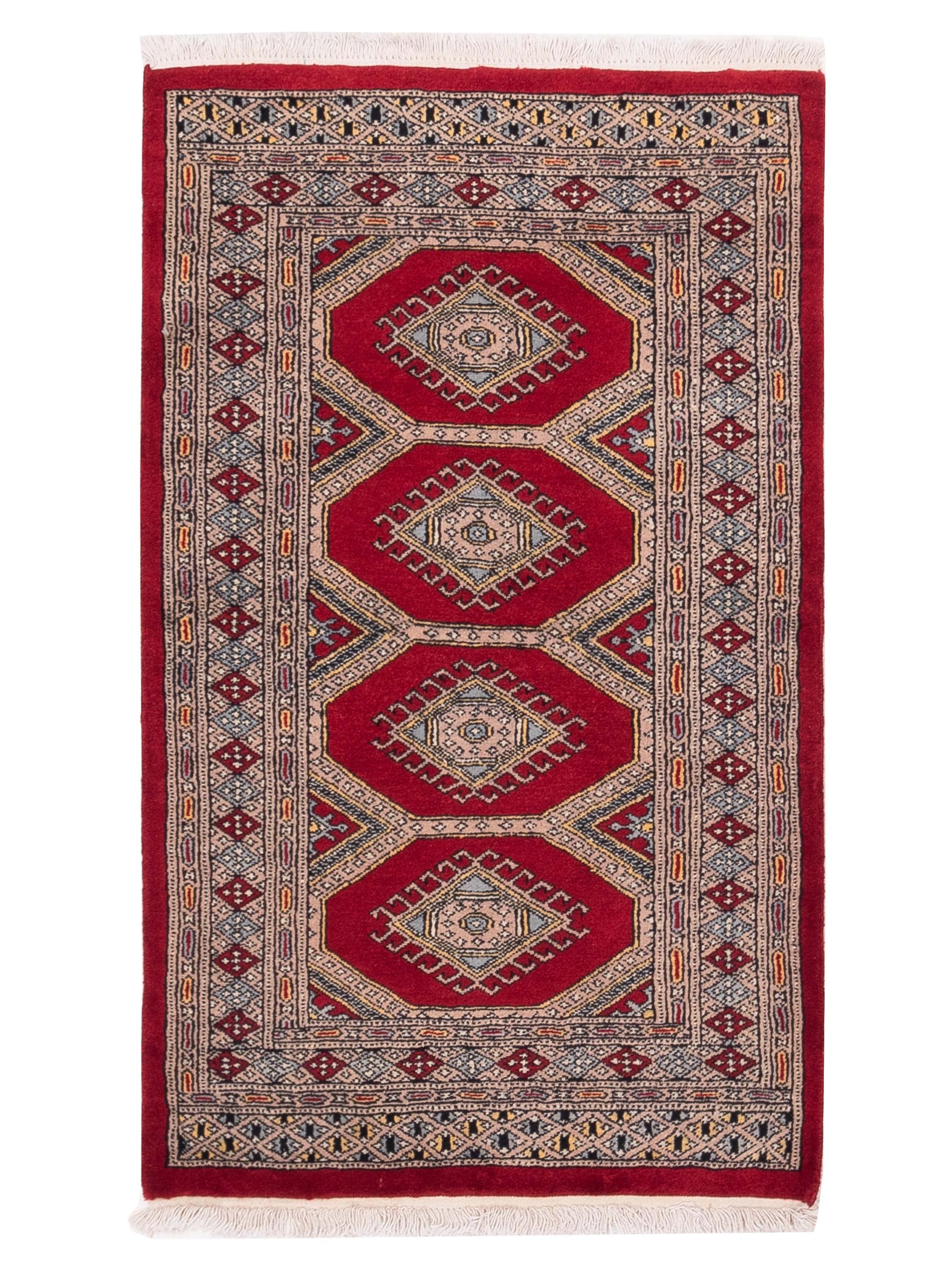 Nomad Bokhara  Red Silver Traditional