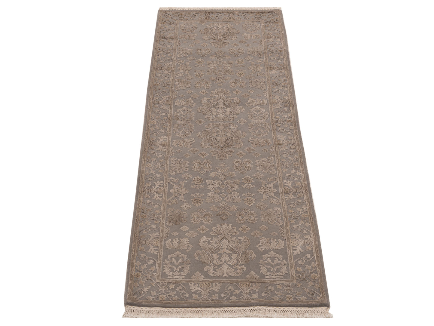 Imperial Silk 151202 Gray Gray 2.8x8.1 Hand Knotted Rug