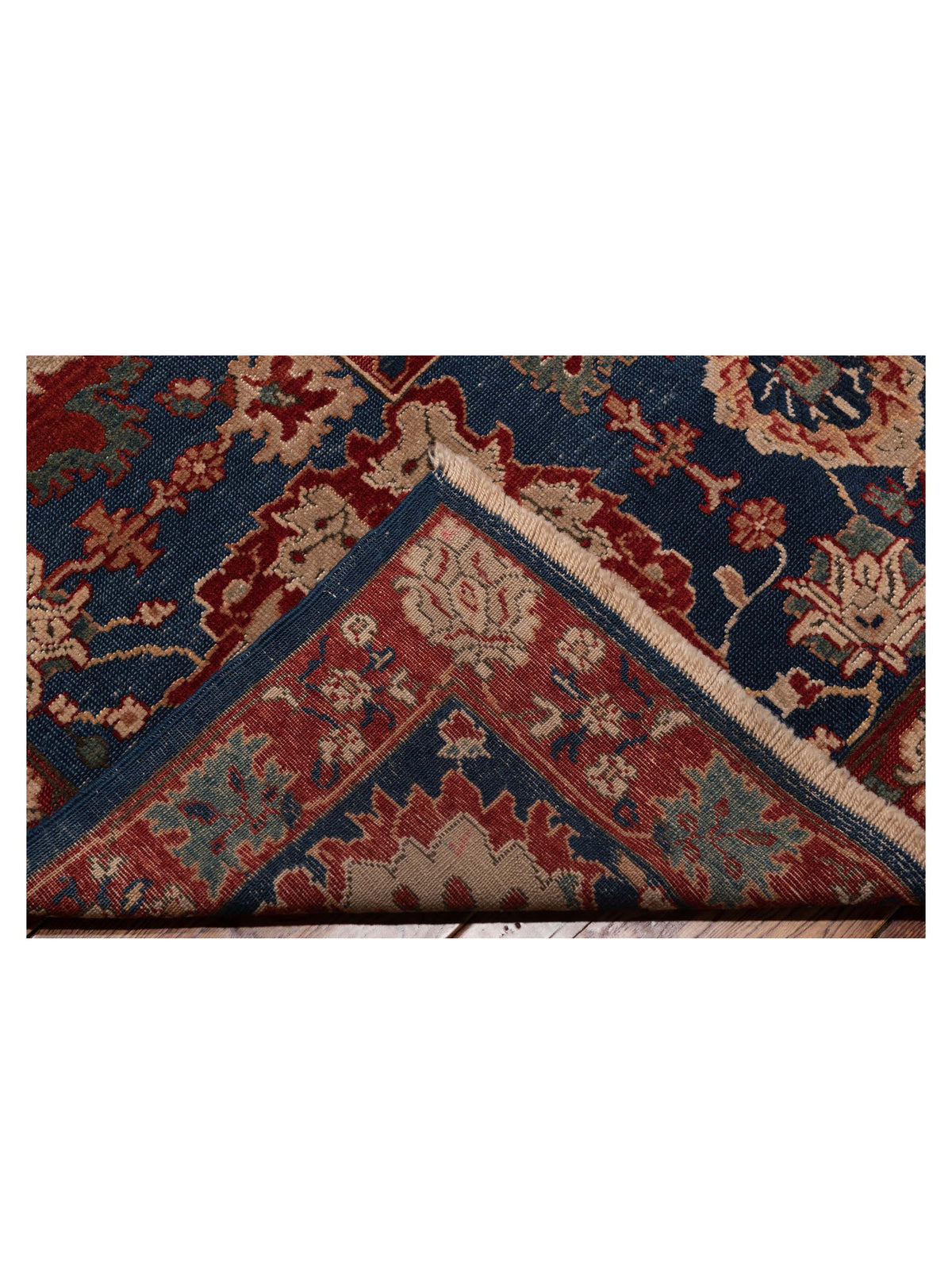 Antique Loom 107945 Burgundy Navy 12.11x18.9 Hand Knotted Rug