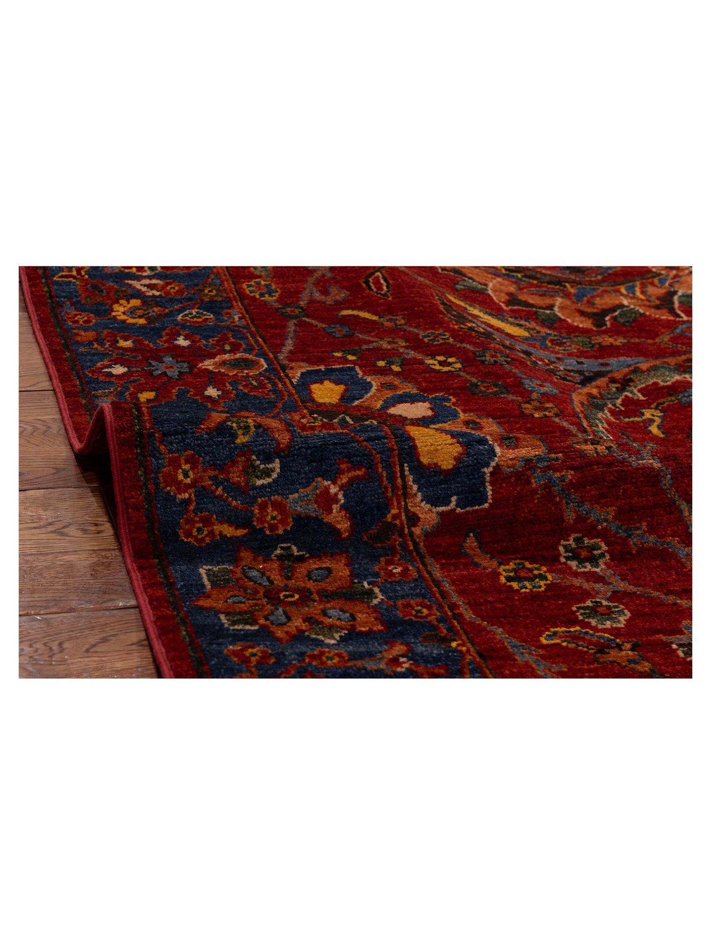 Laila 151857 Red Blue 8.10x11.8 Hand Knotted Rug