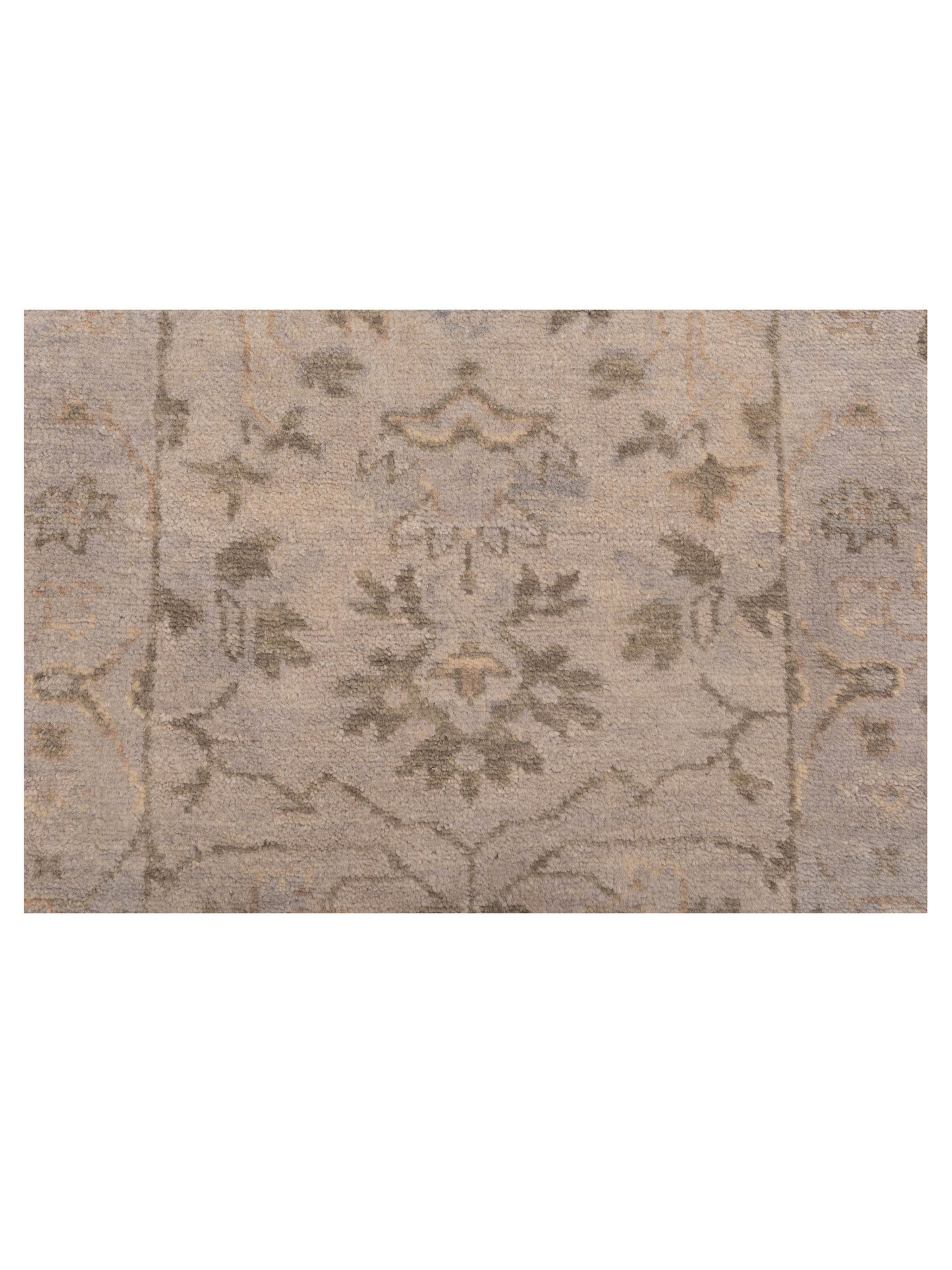 Oushak Shah 119164 Gray Gray 2.6x8 Hand Knotted Rug
