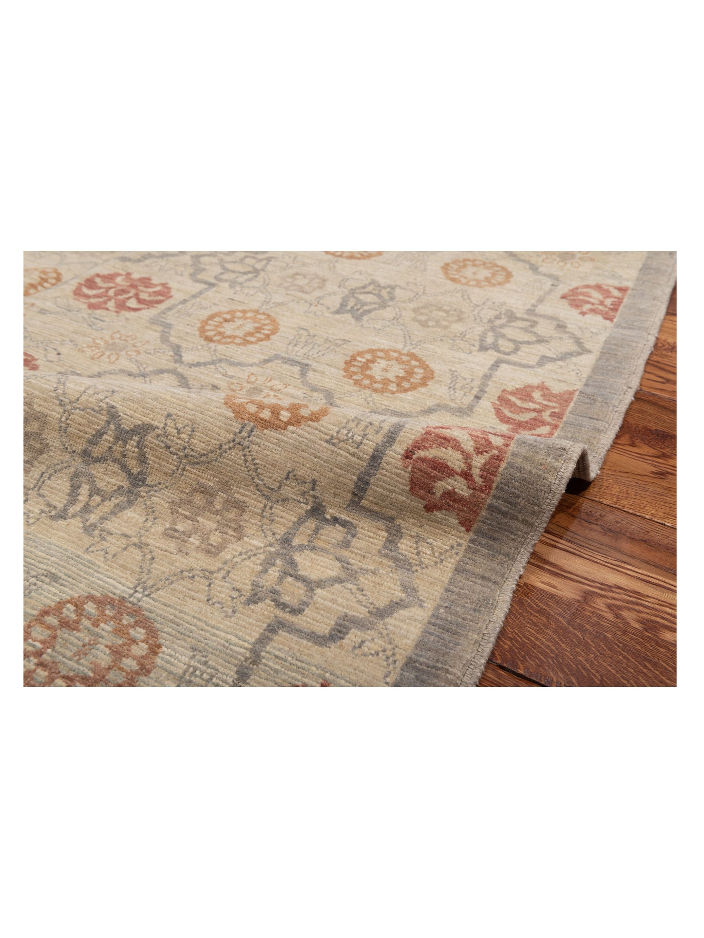 Laila 108804 Beige Silver 6.1x8.8 Hand Knotted Rug