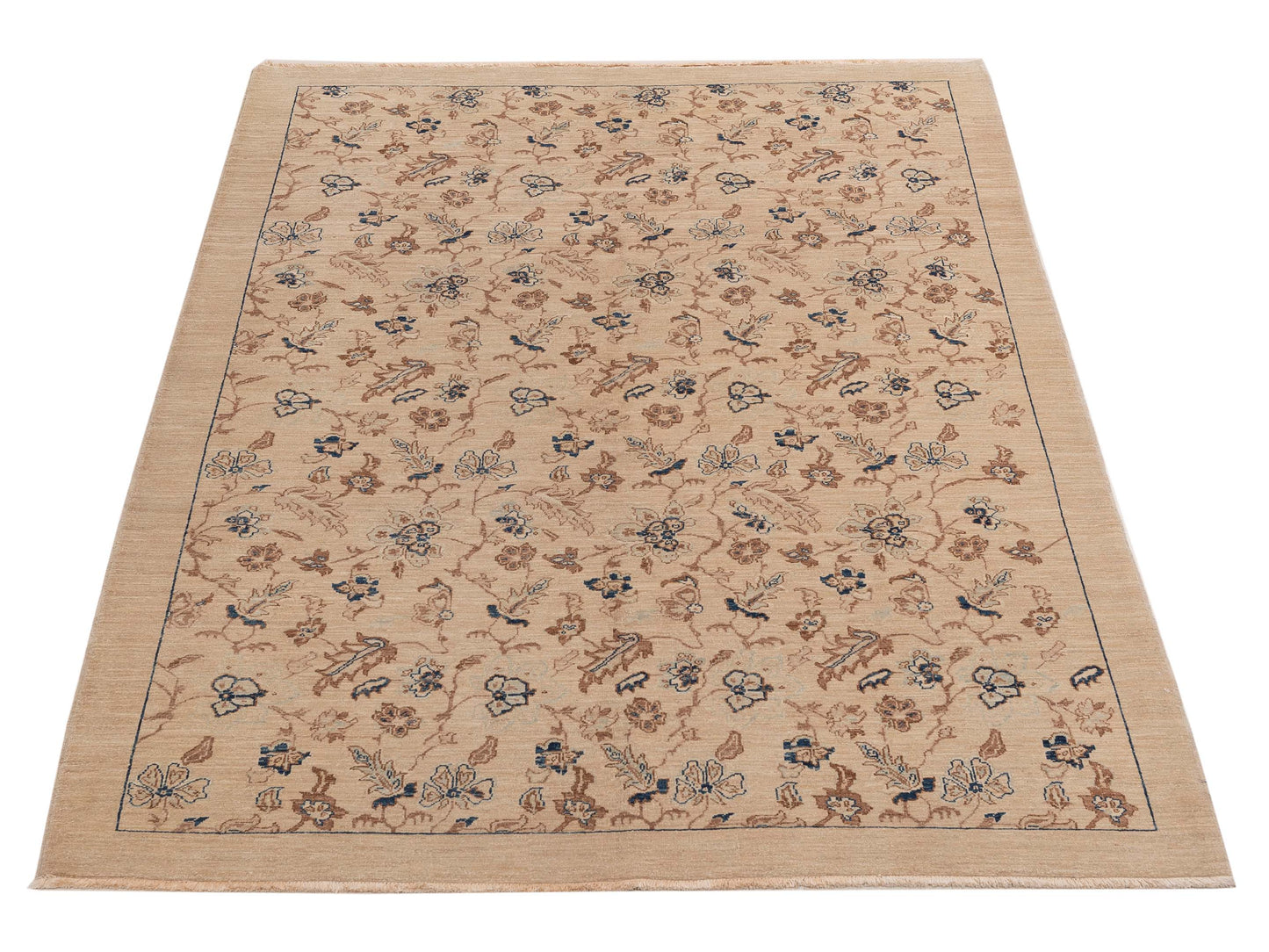 Laila 108814 Beige Beige 6.2x8.9 Hand Knotted Rug
