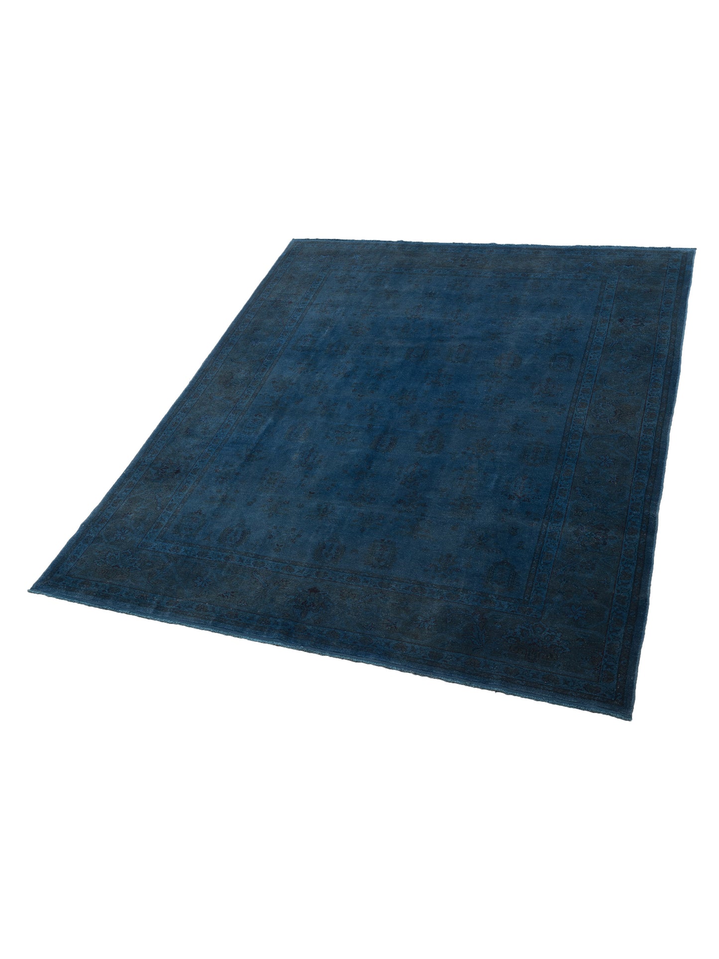 Vintage 78639 Blue 9.1x10.11 Hand Knotted Rug