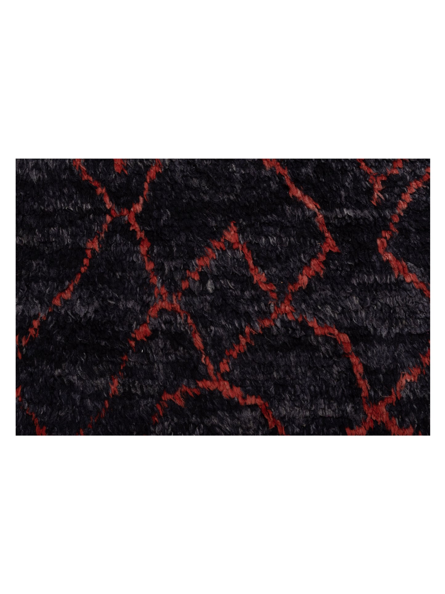 Berber Aspendos Charcoal Red 9.5x13.1 Hand Knotted Rug