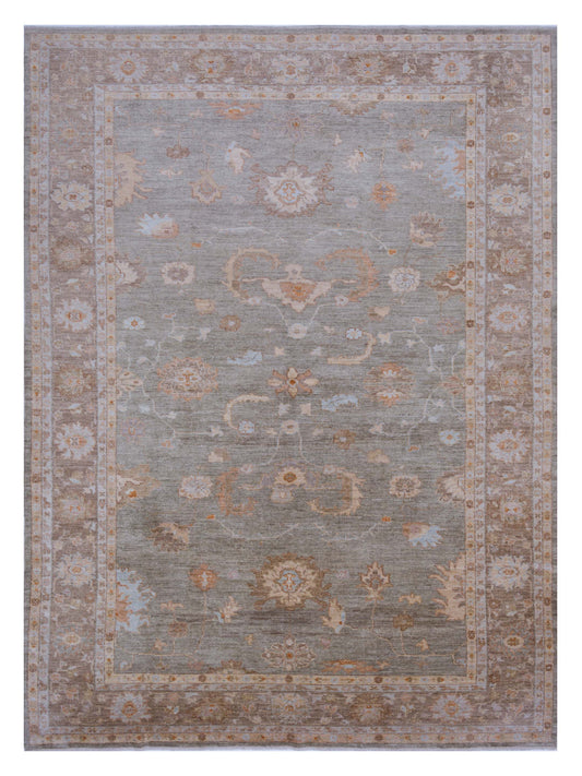 Anadol Angora Oushak  Green Brown Traditional