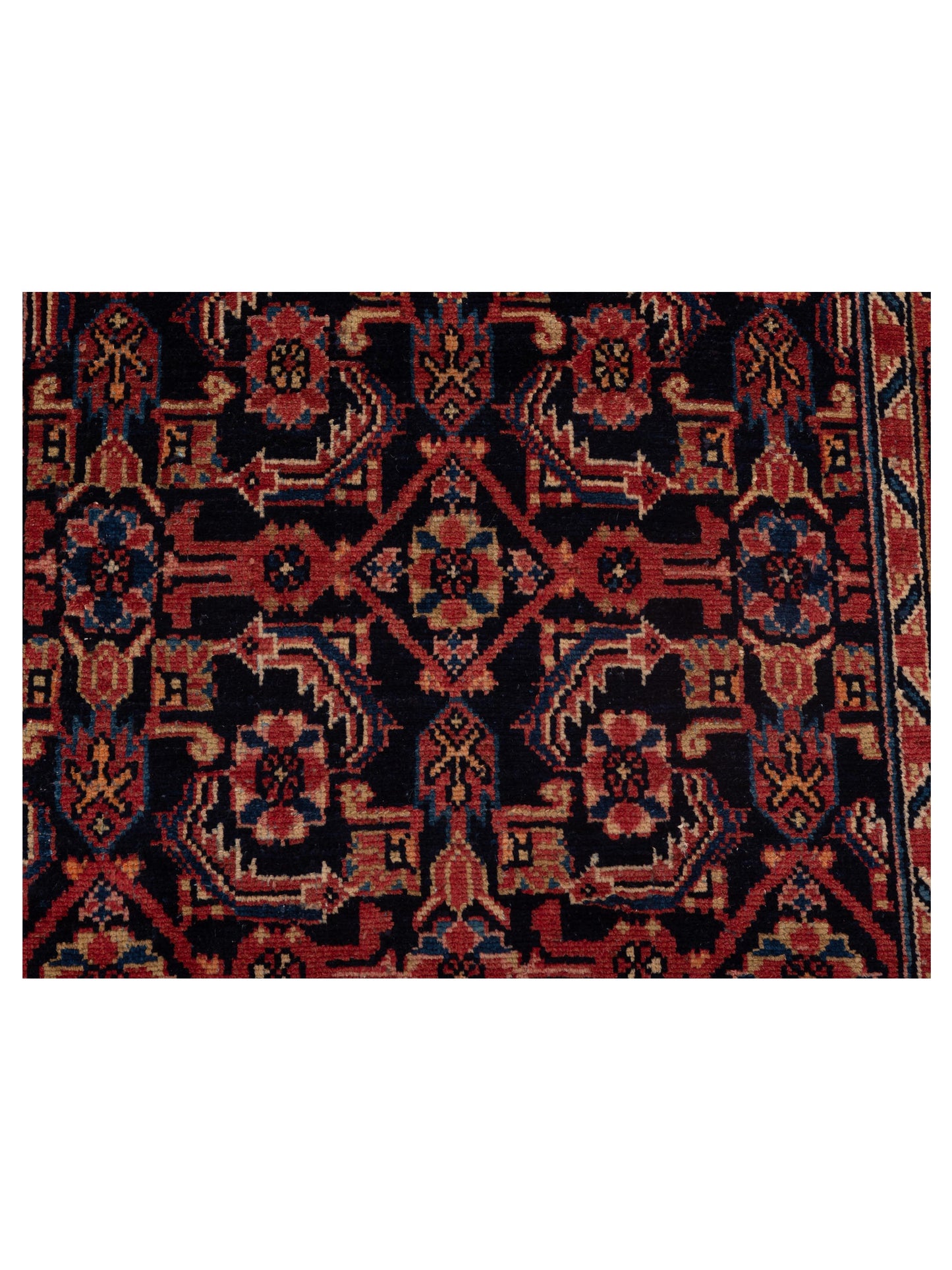 Persian 85764 Navy Red 3.4x16.4 Hand Knotted Rug